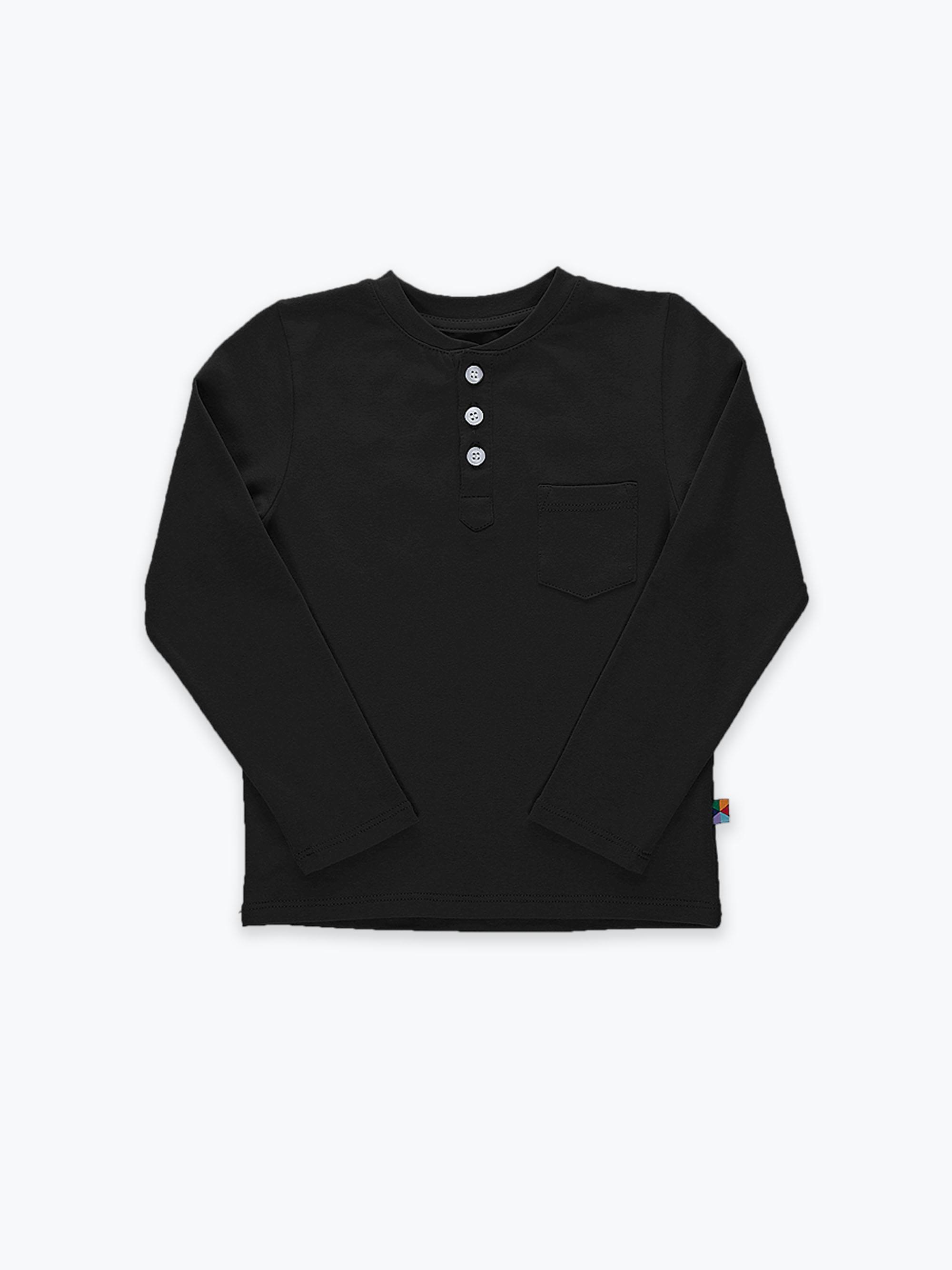 Czarna koszulka henley