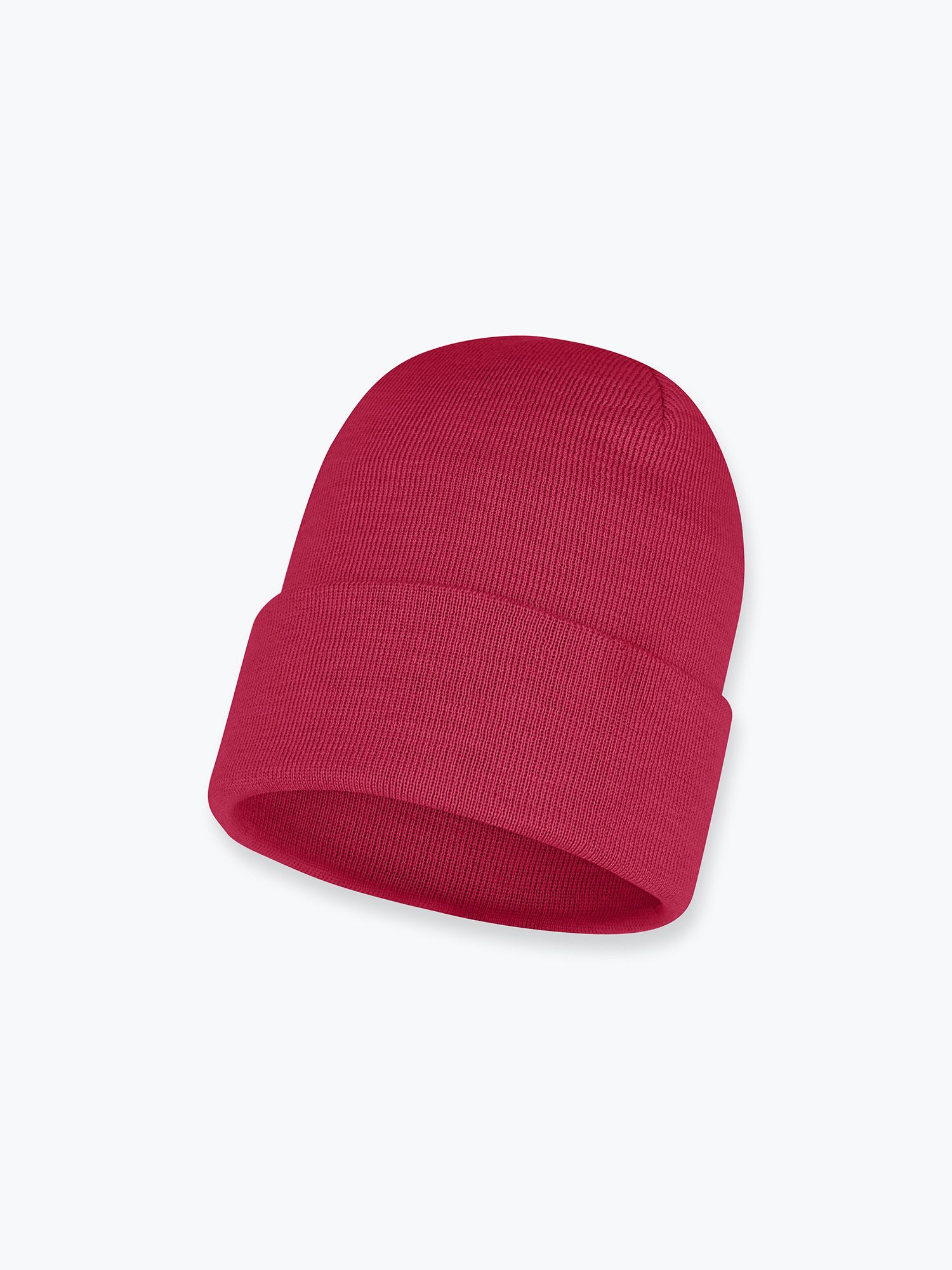 Raspberry Fine knit merino wool beanie