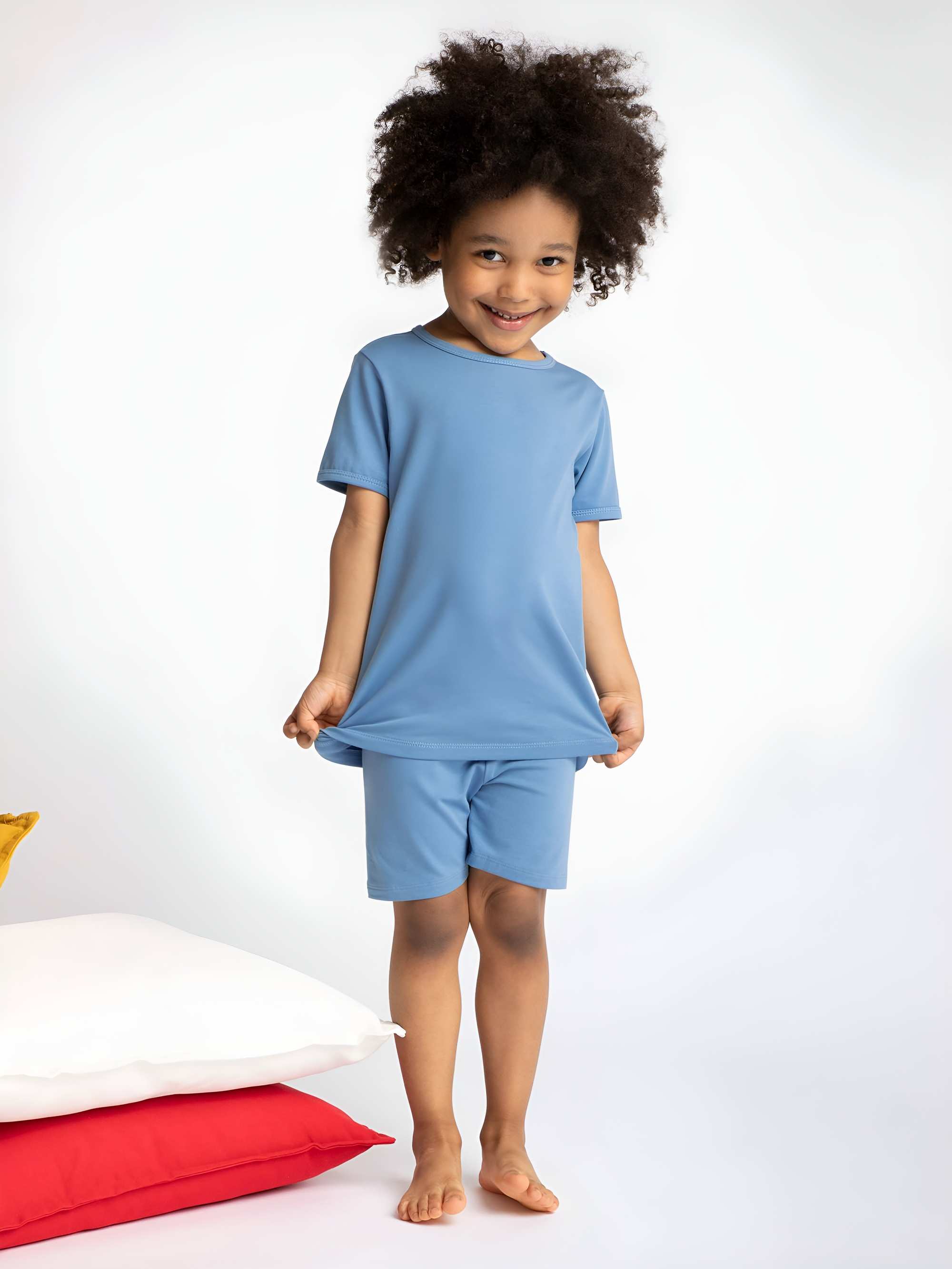 Sky blue short sleeve pyjamas