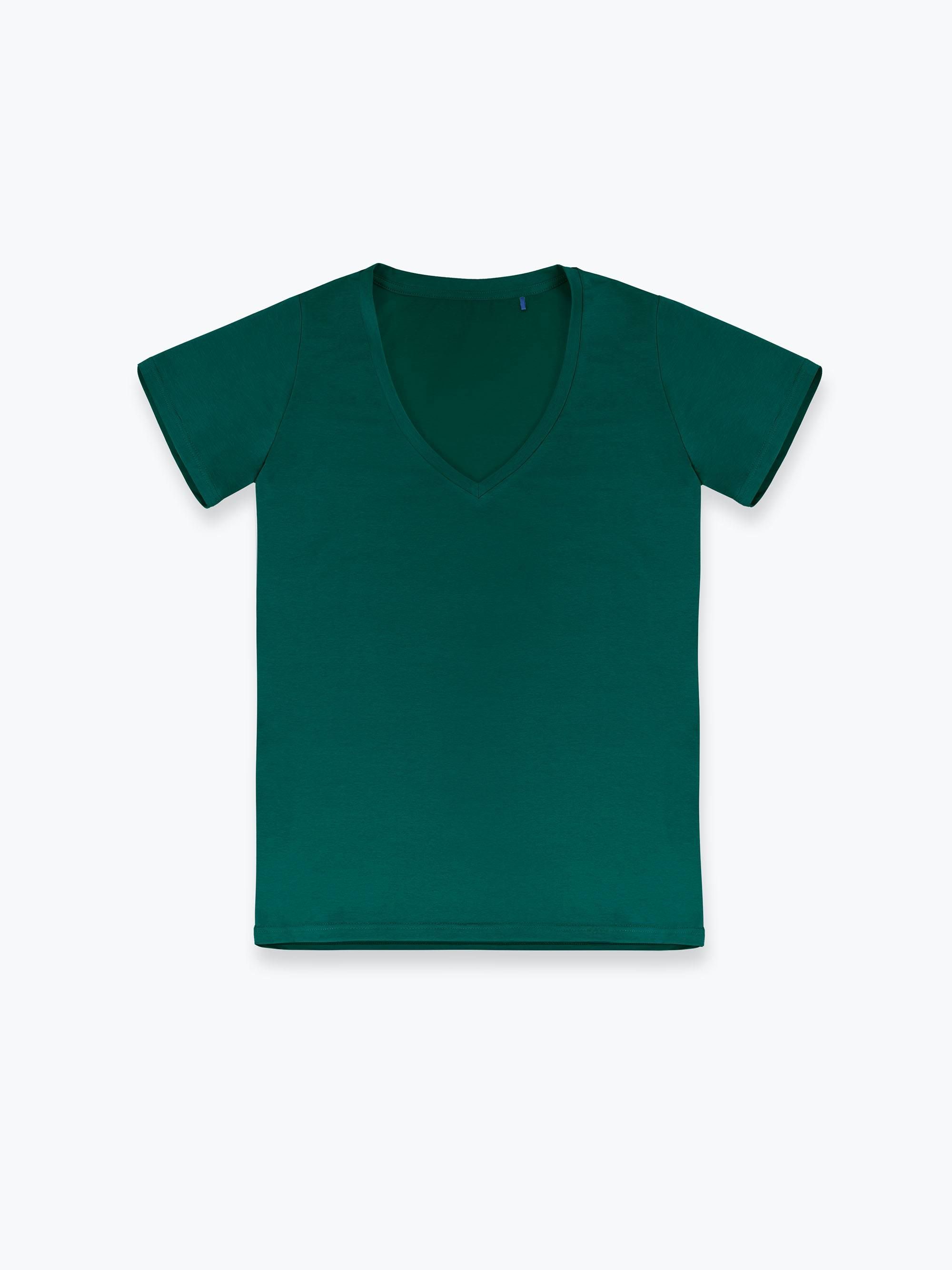Butelkowozielony T-shirt damski