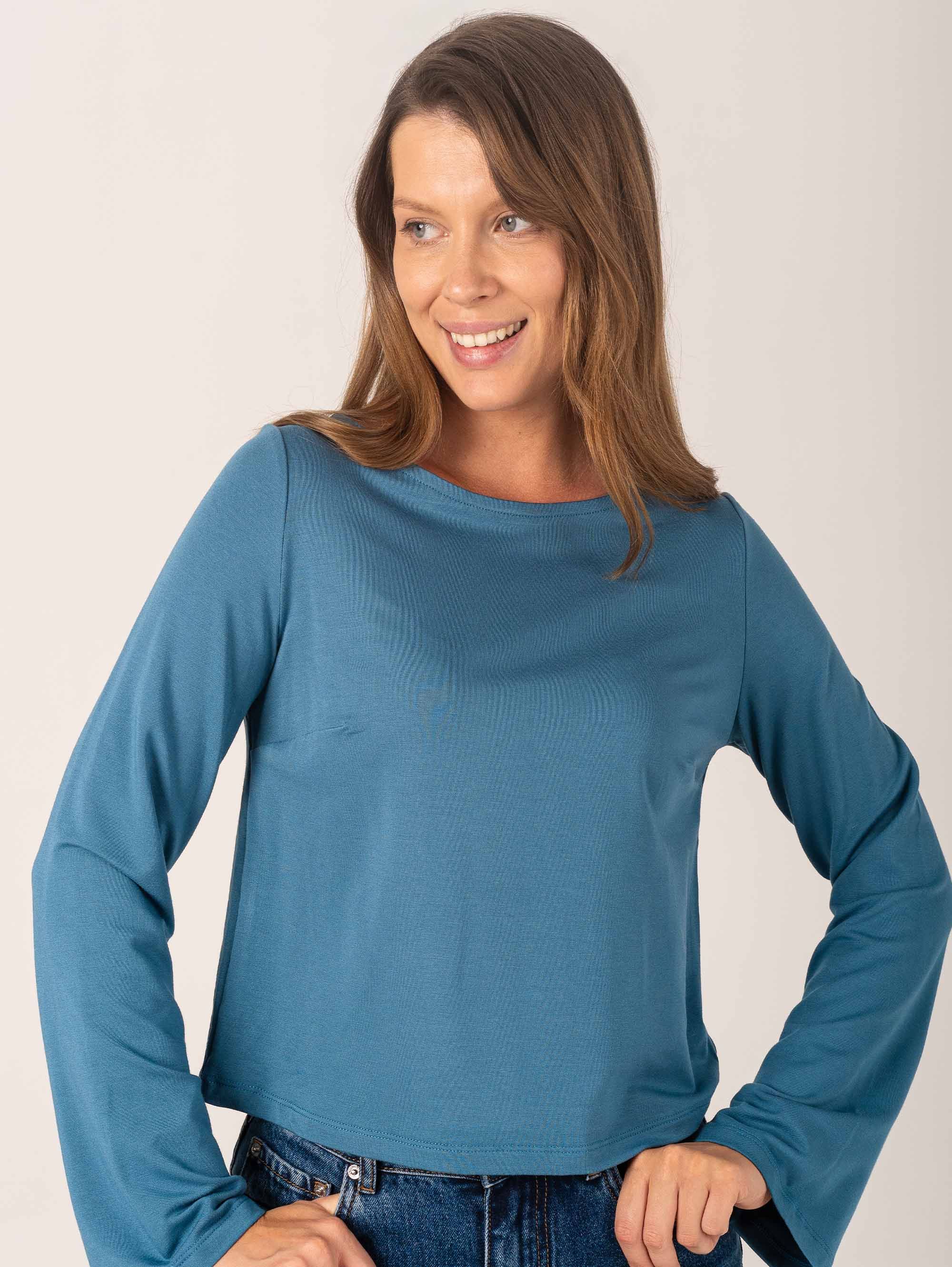 Dark blue Cropped blouse Women
