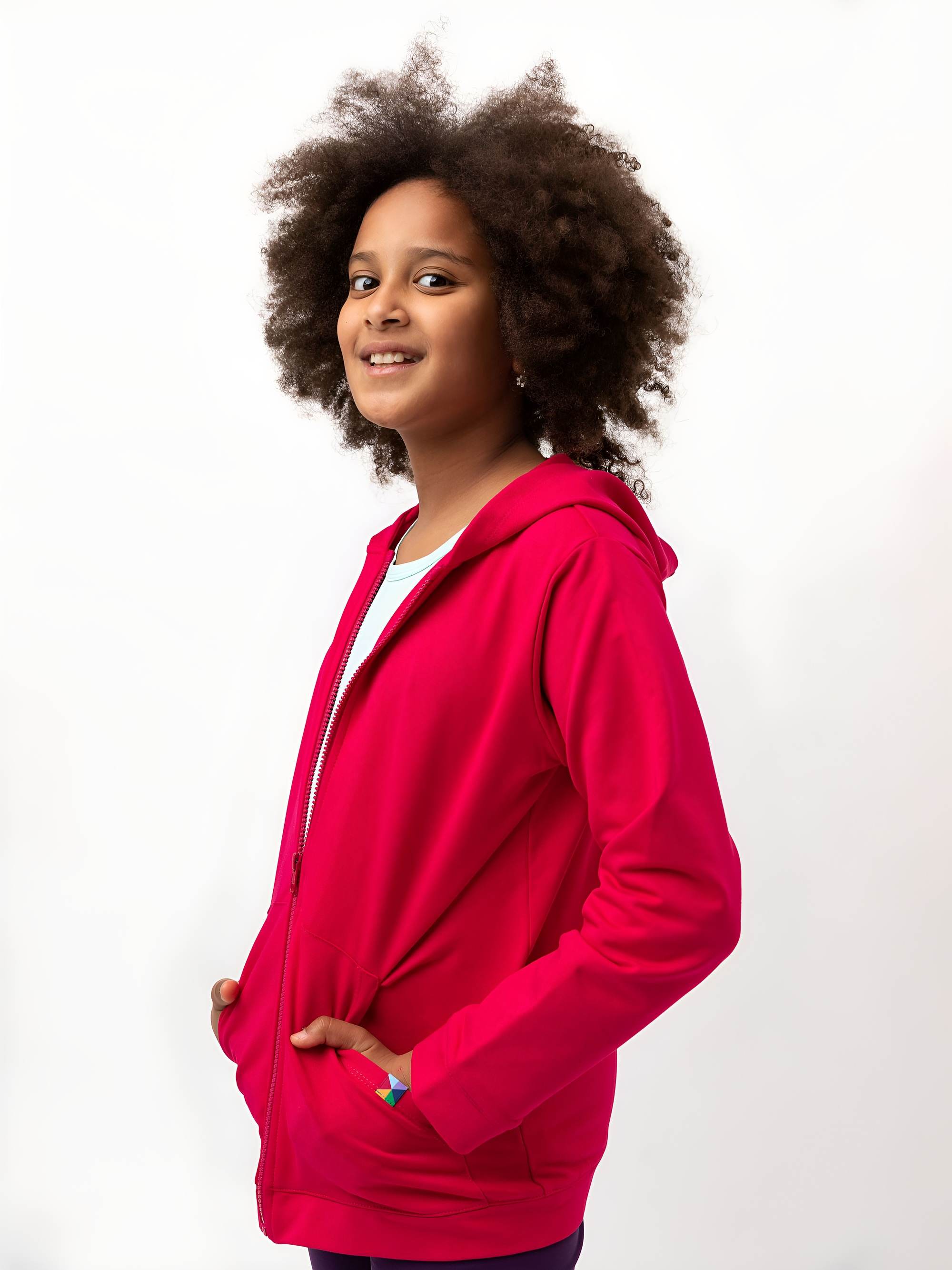 Różowa bluza z kapturem Junior