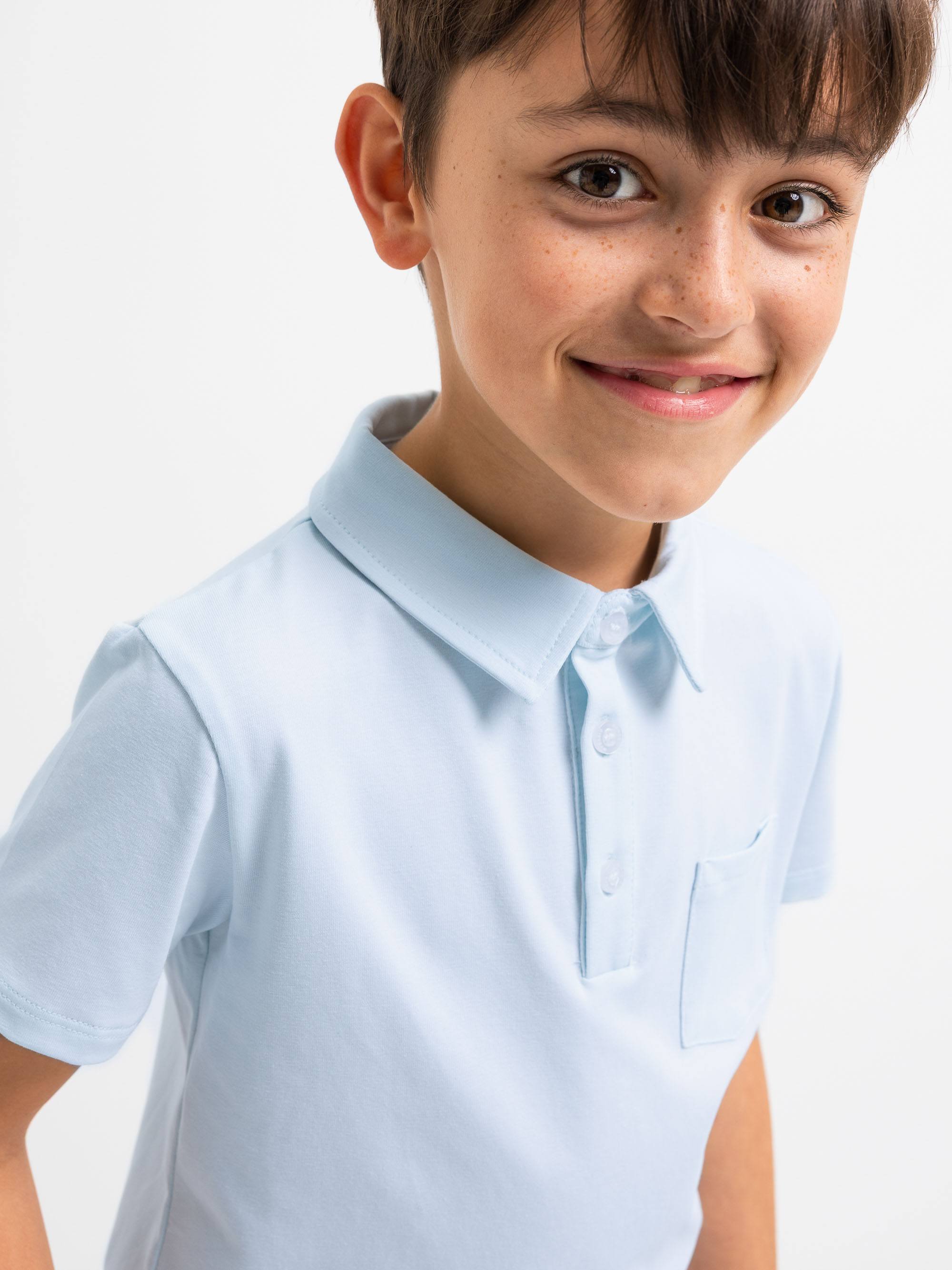 Jasnoniebieska koszulka polo