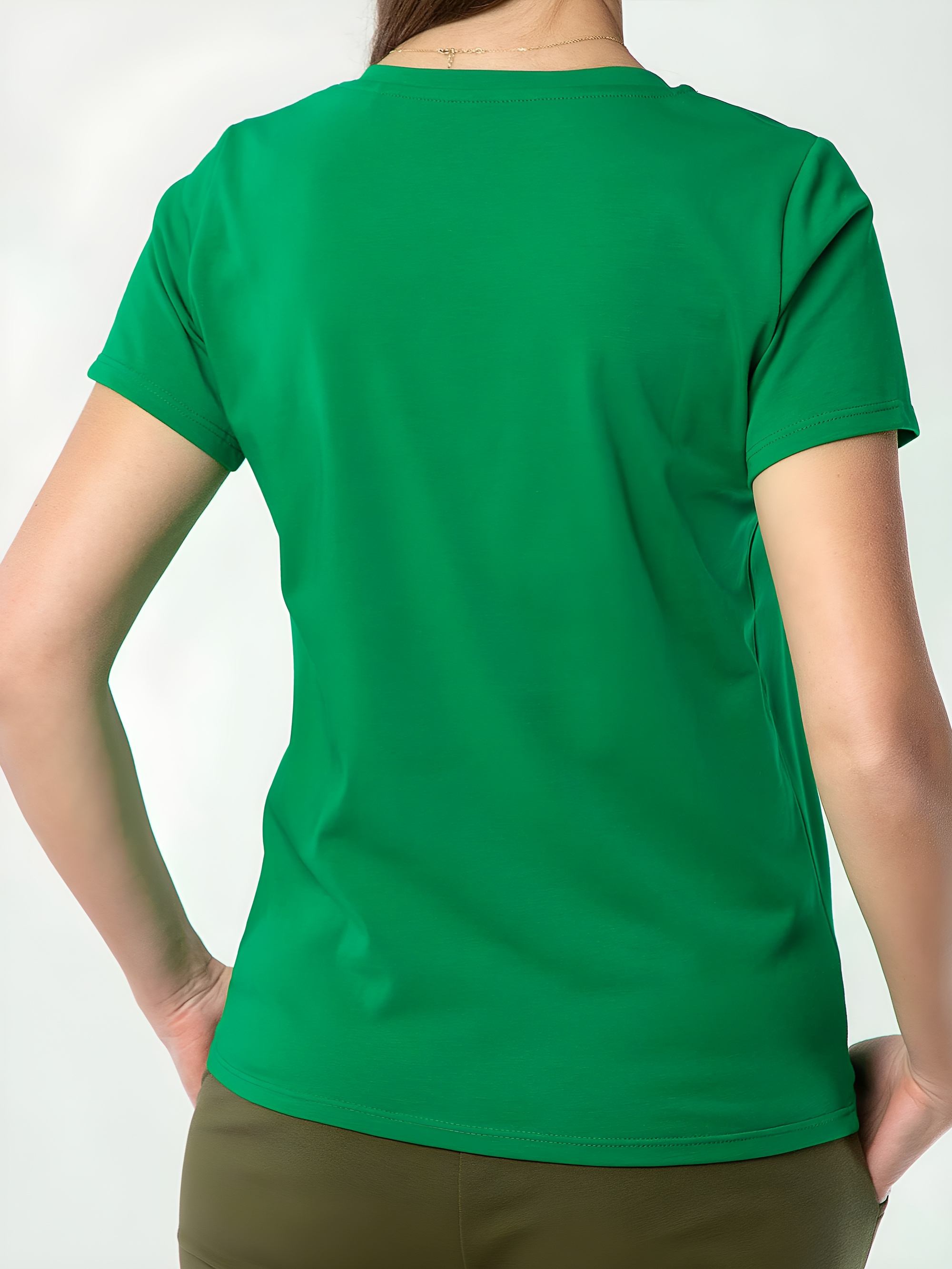 Zielony T-shirt damski