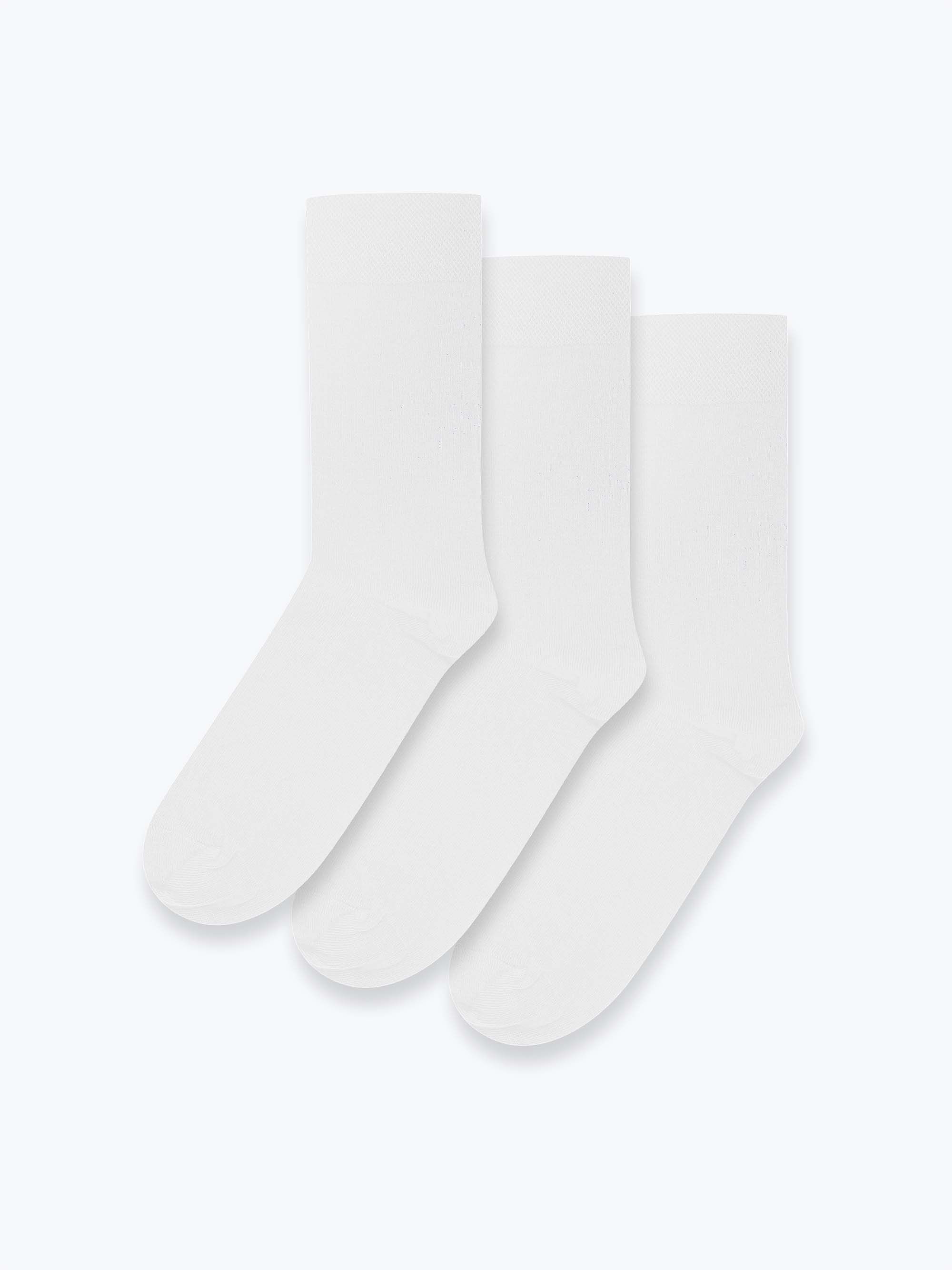 Biały zestaw skarpet 3pack