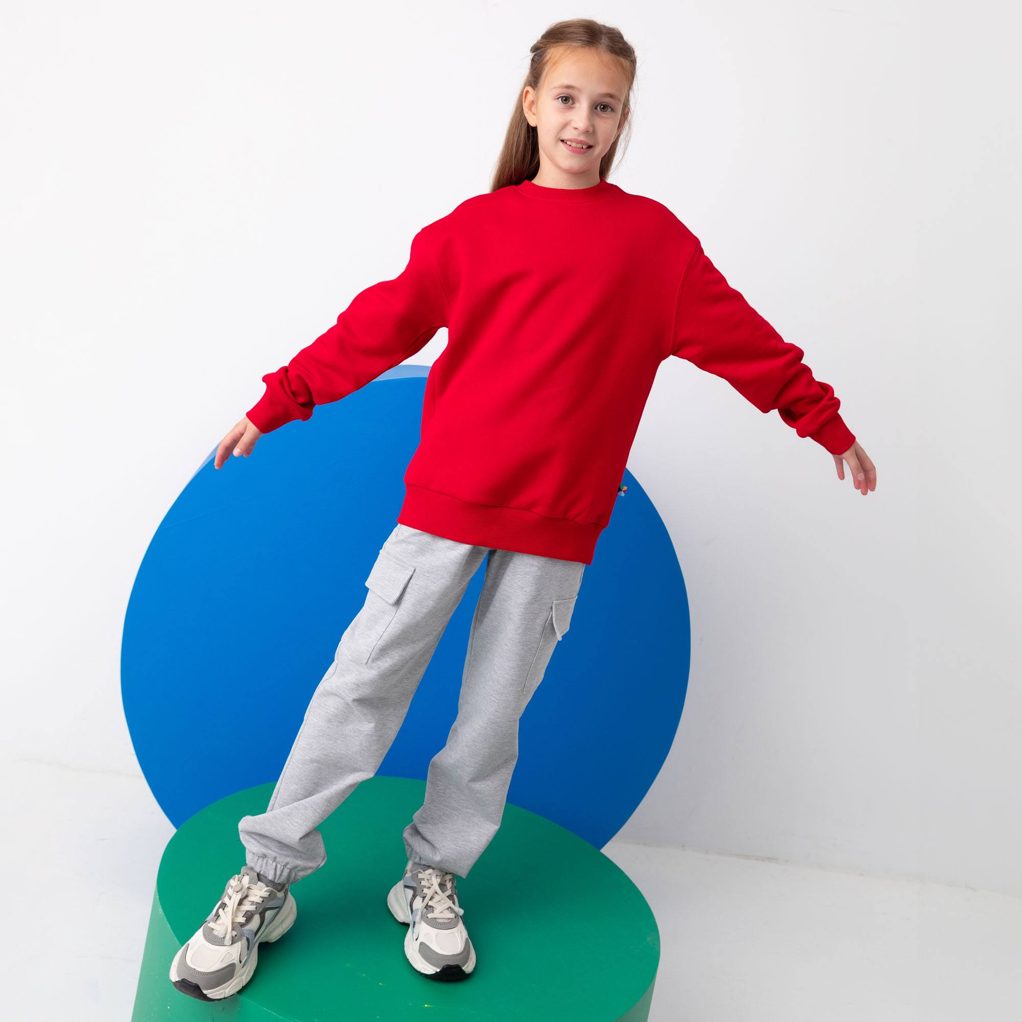 Czerwona bluza dresowa ocieplana