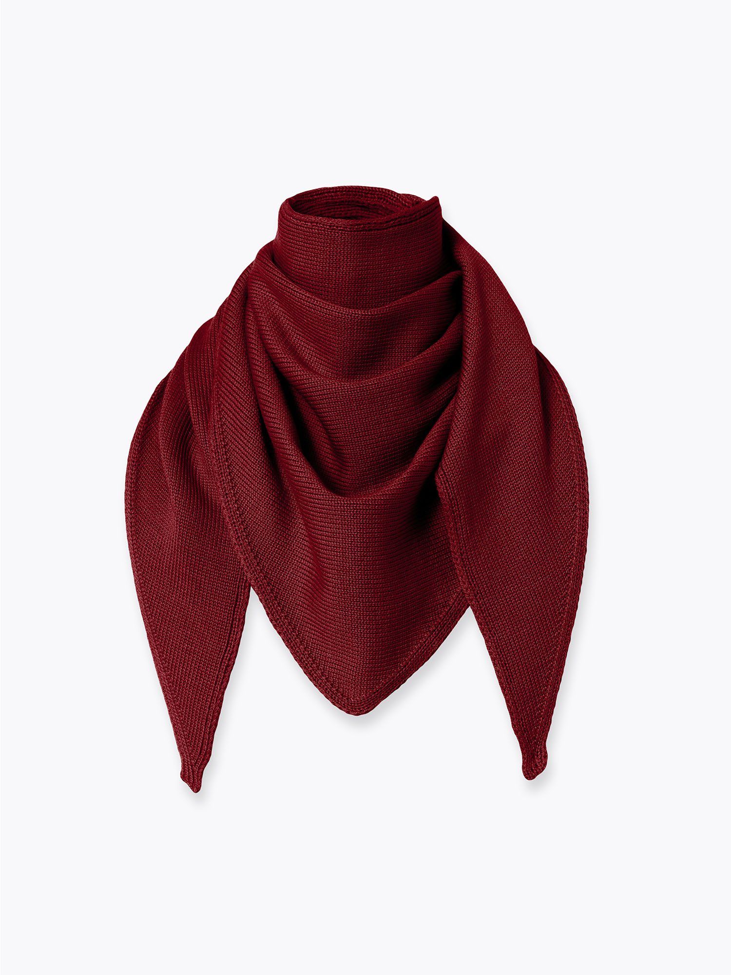 Dark red Merino Wool Neckerchief