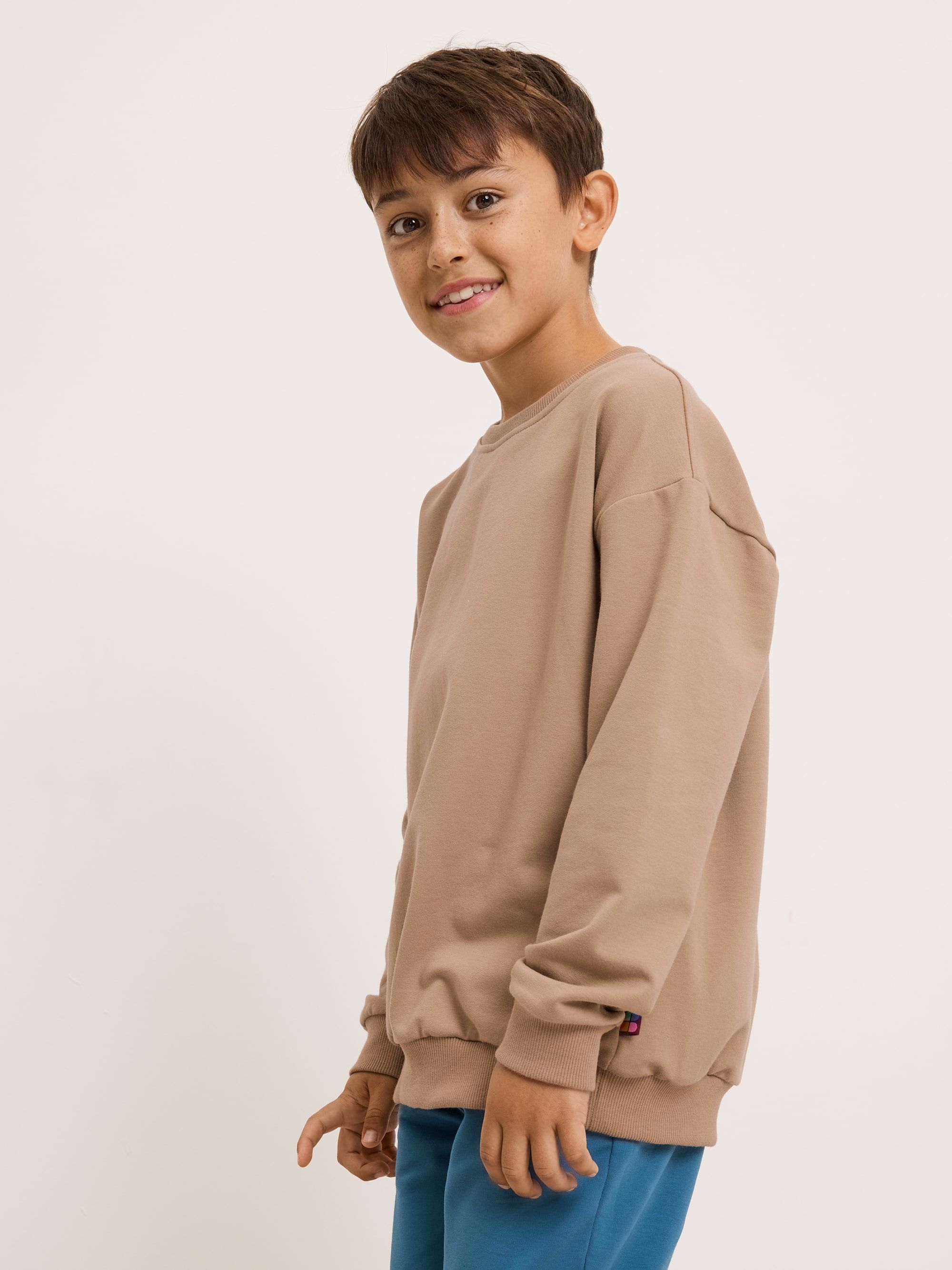 Mocha mousse Fleece pullover sweatshirt Junior