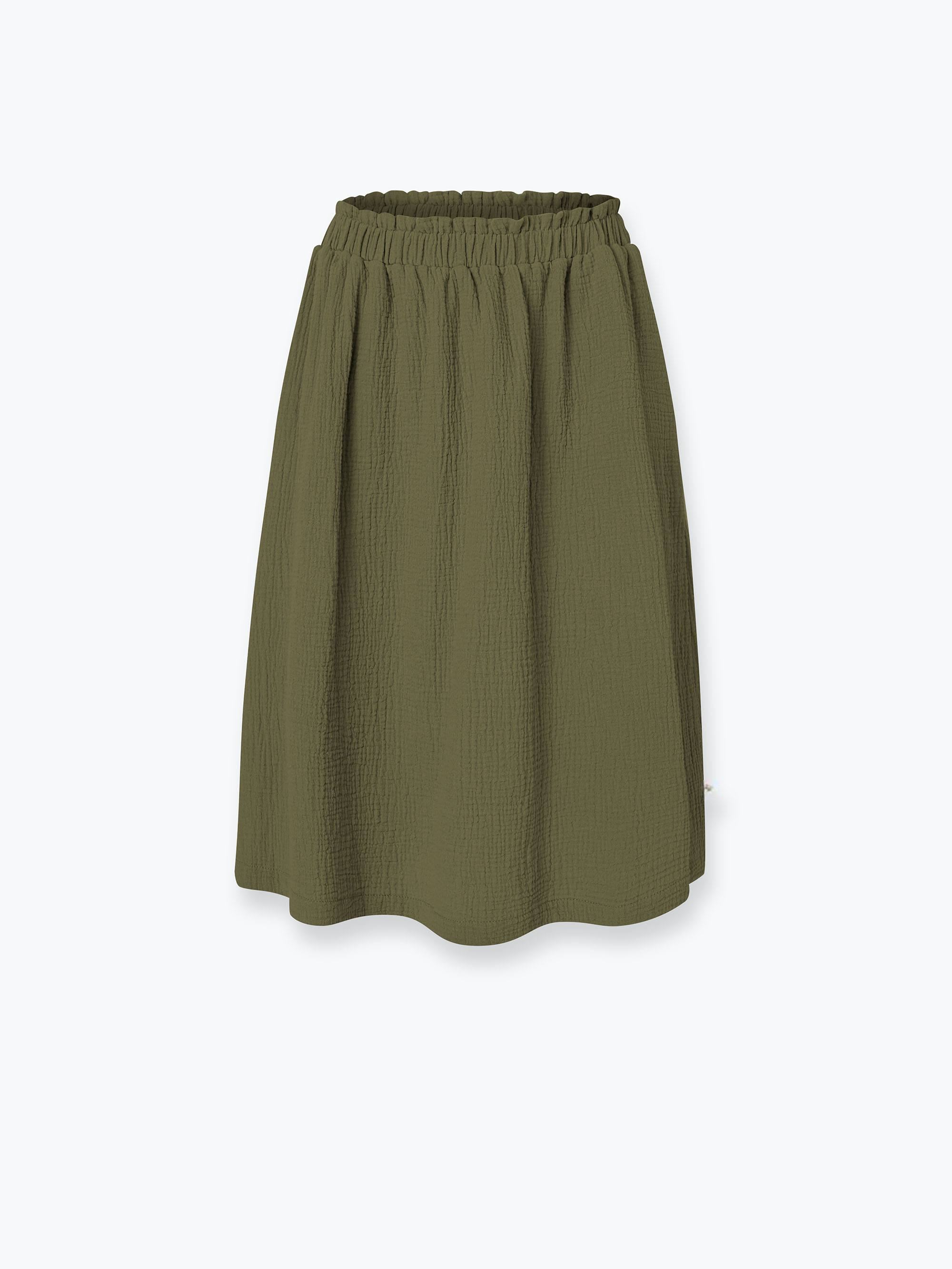 Khaki spódnica muślinowa damska
