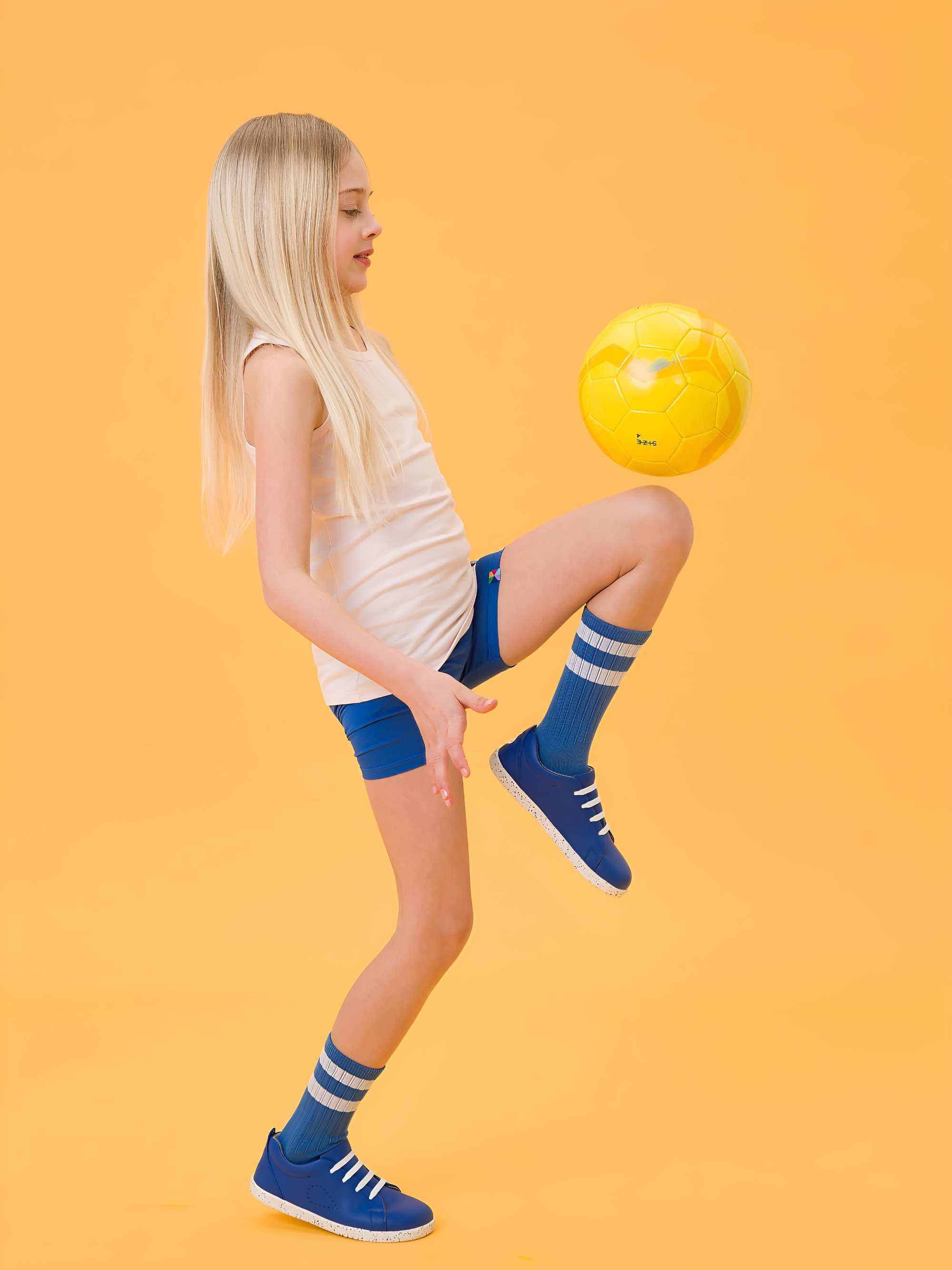 Blue short leggings