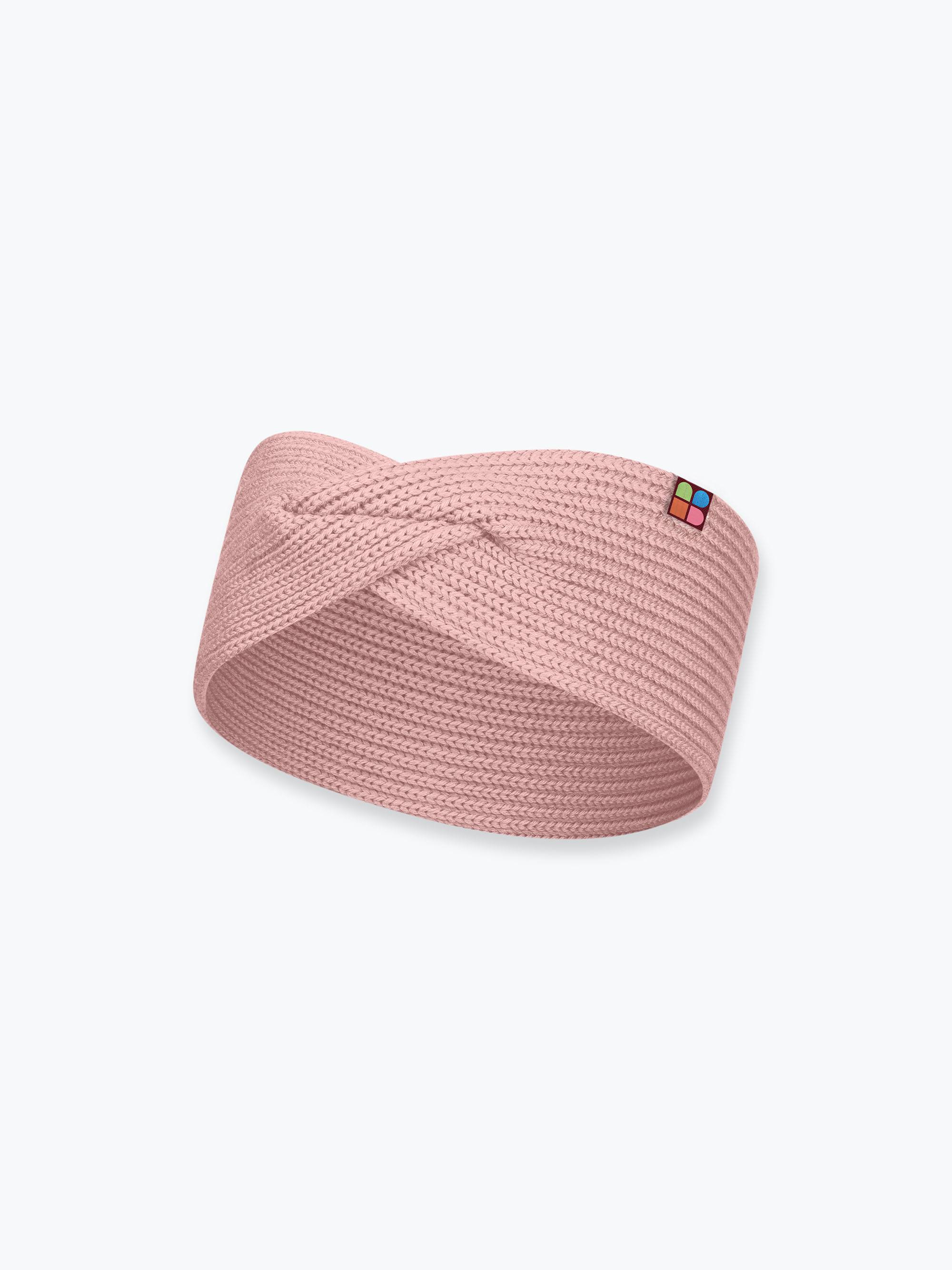 Powder pink merino wool headband