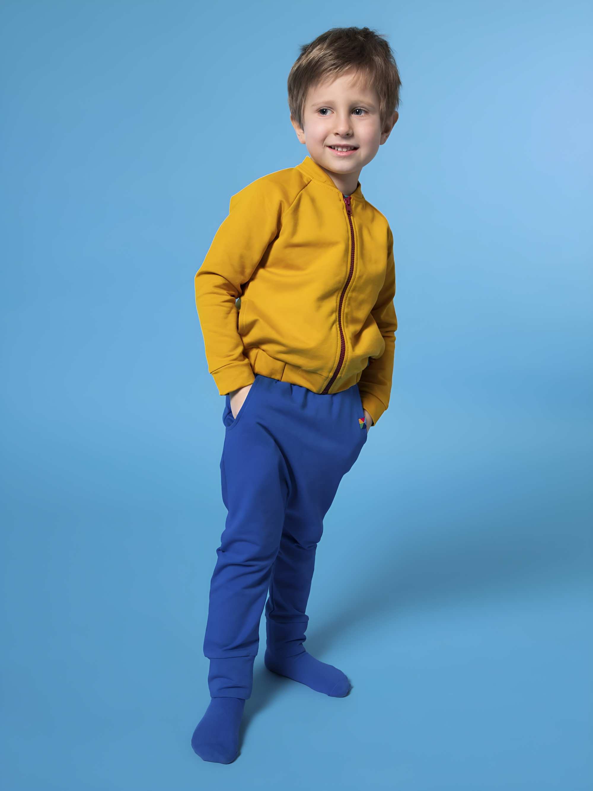 Musztardowa bluza na zamek