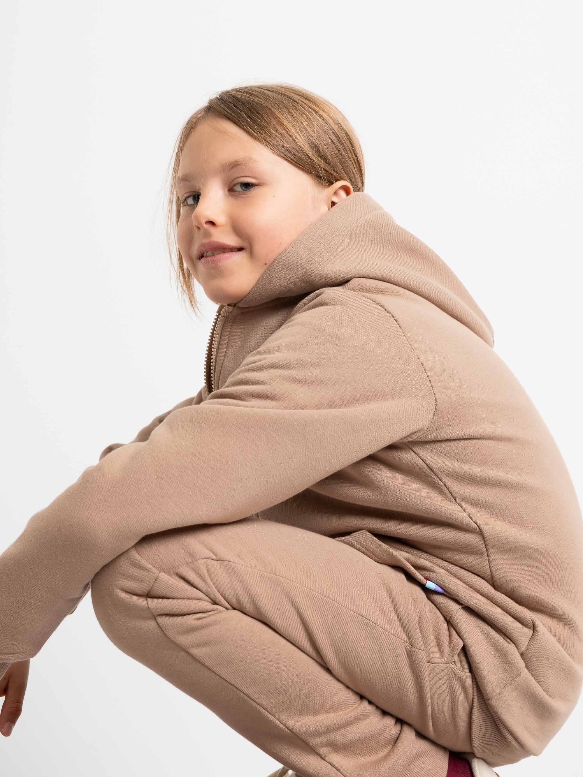 Mocha mousse bluza rozpinana z meszkiem
