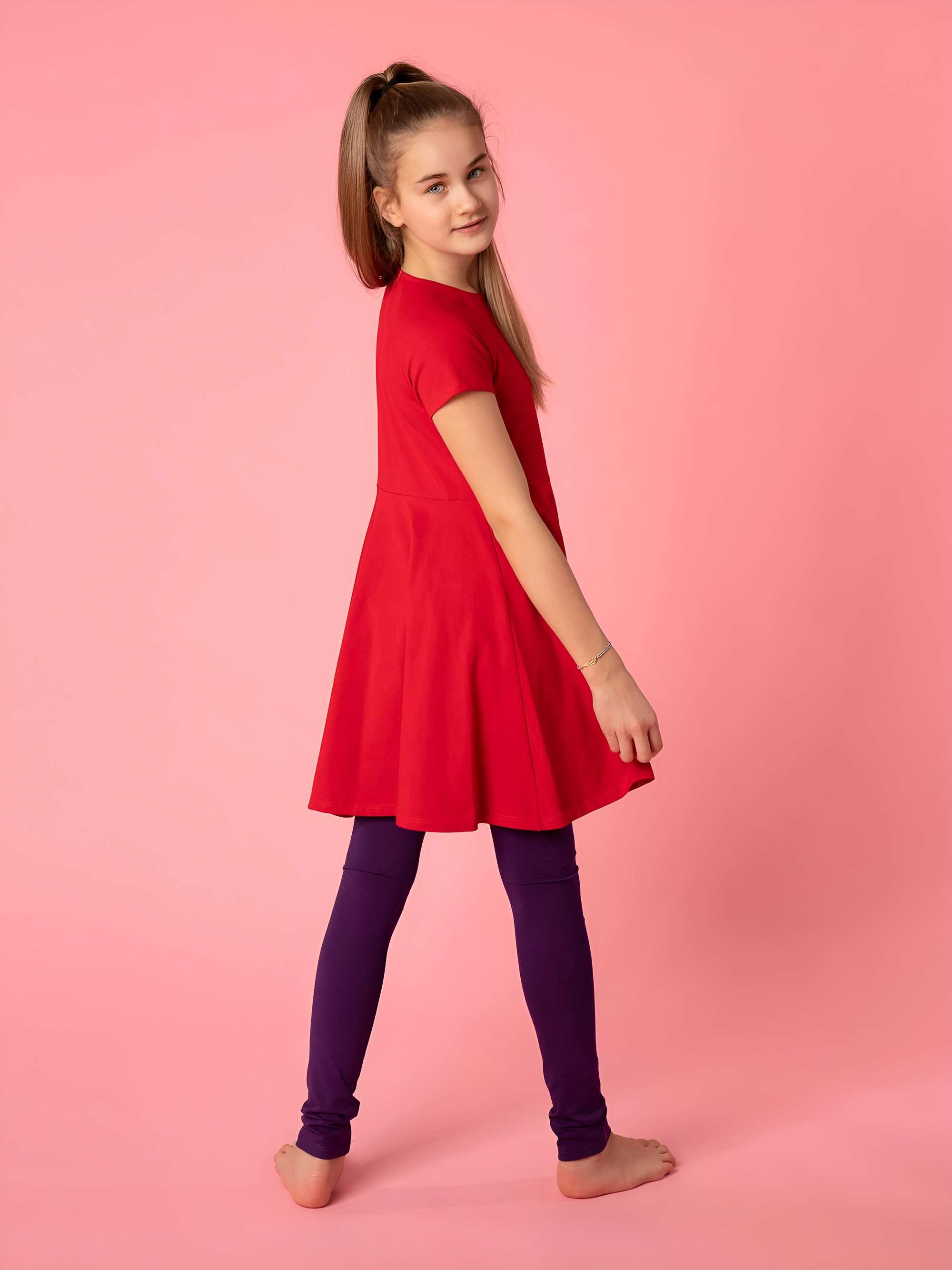 Fioletowe legginsy Junior