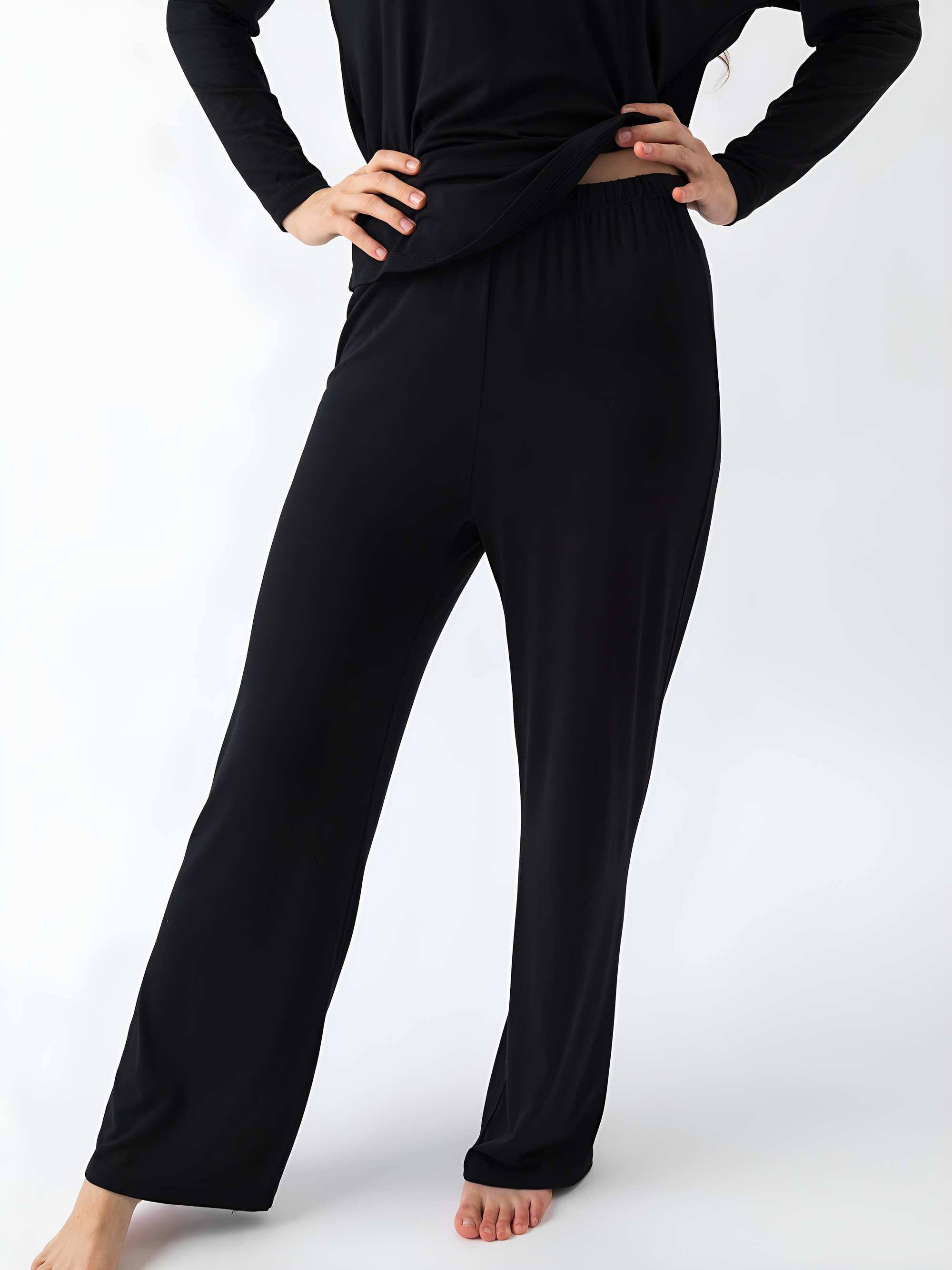 Black pajama pants Women LONG