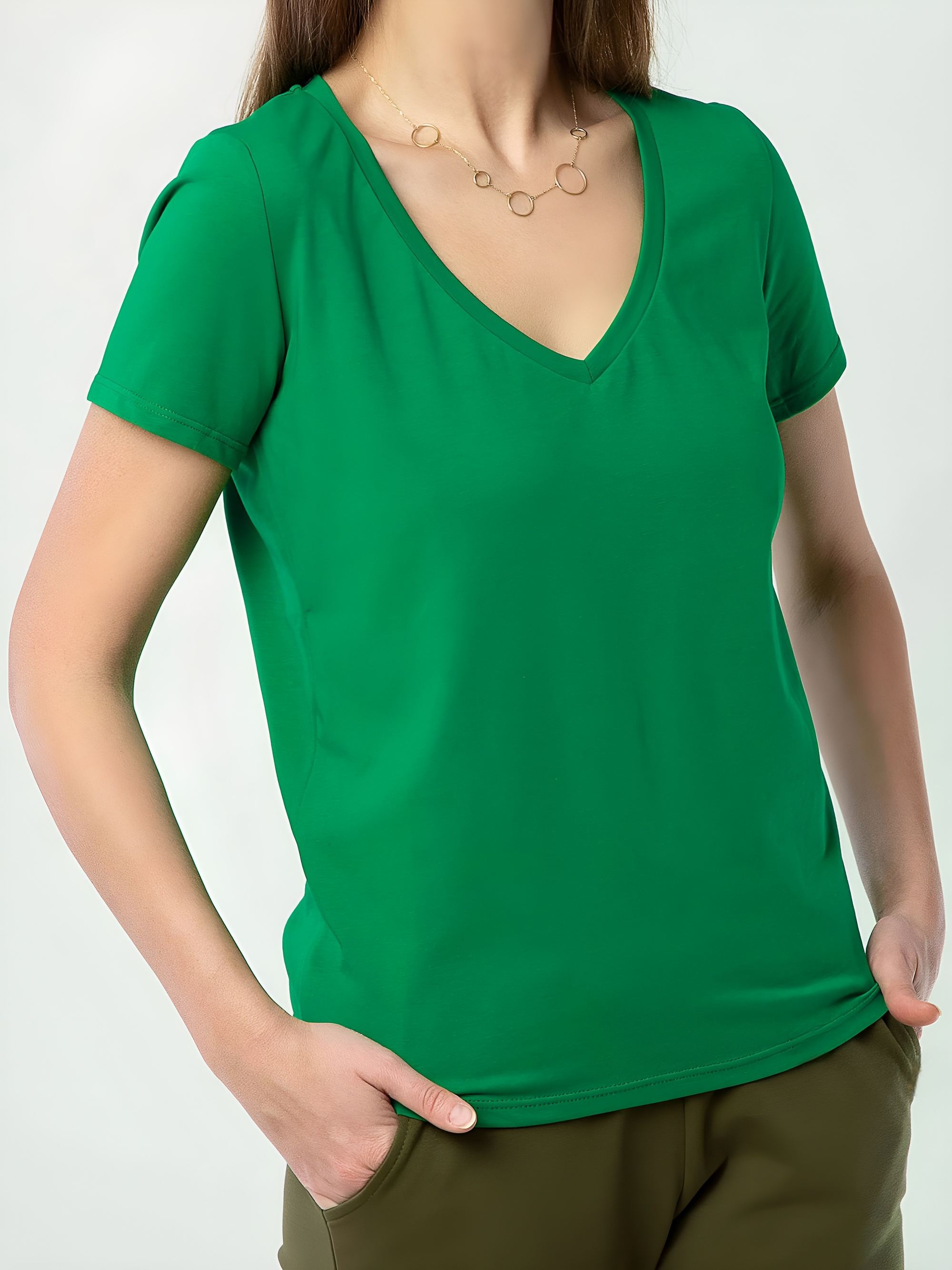 Zielony T-shirt damski