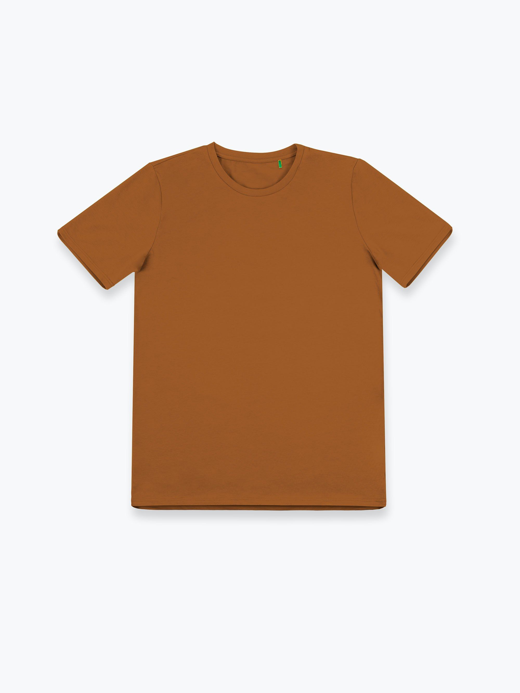 Karmelowy T-shirt męski