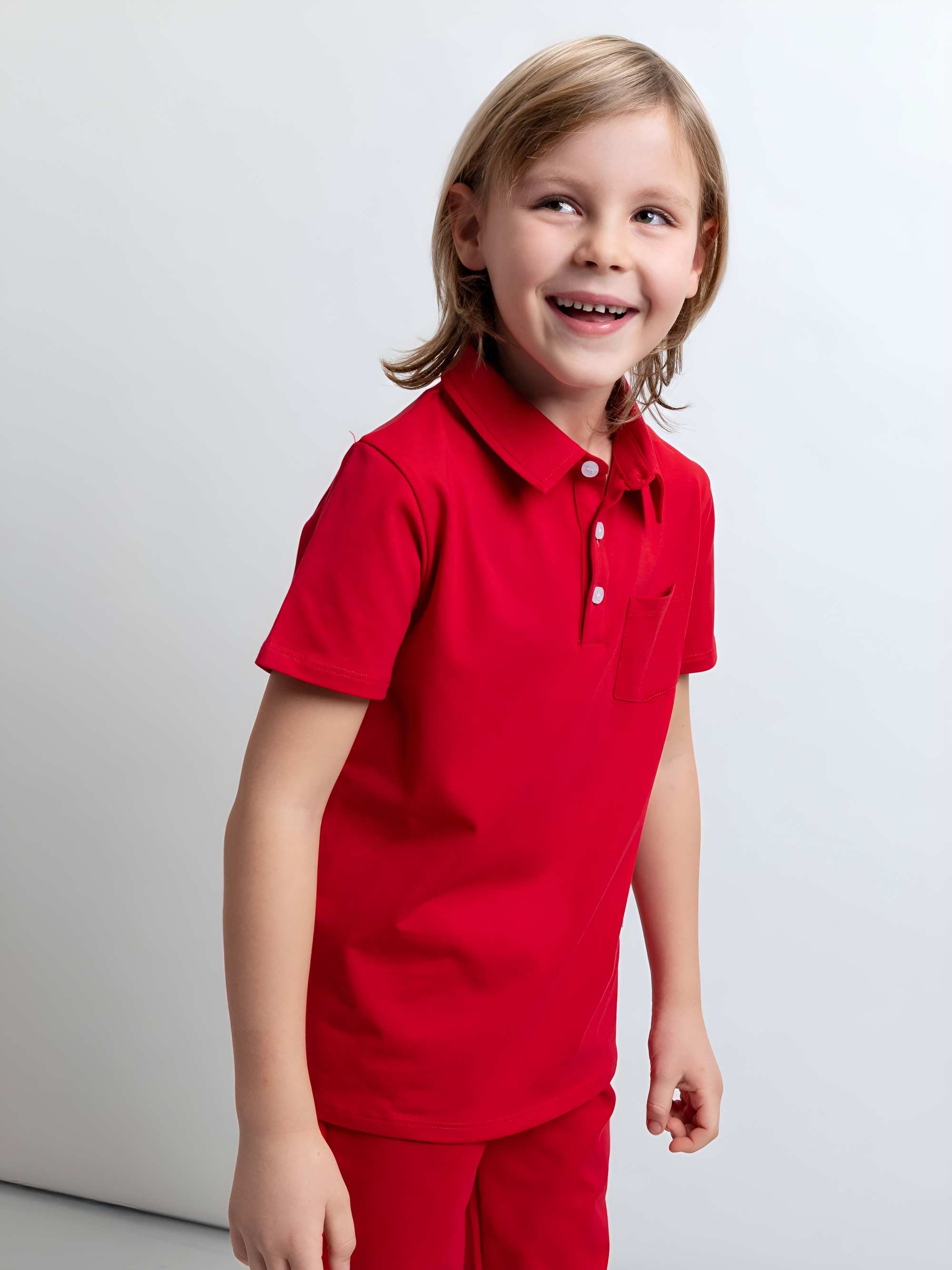 Czerwona koszulka polo