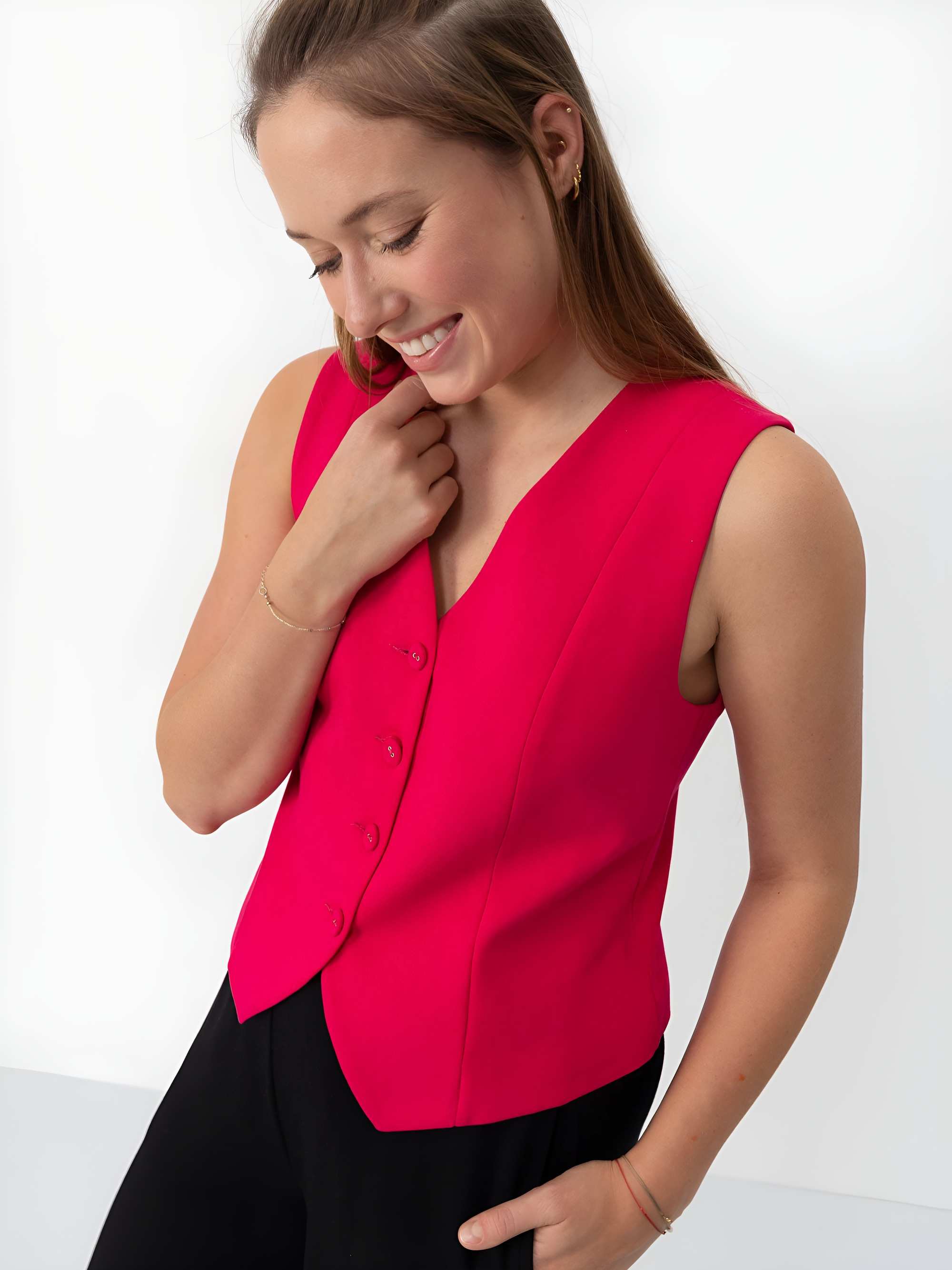 Pink vest Women