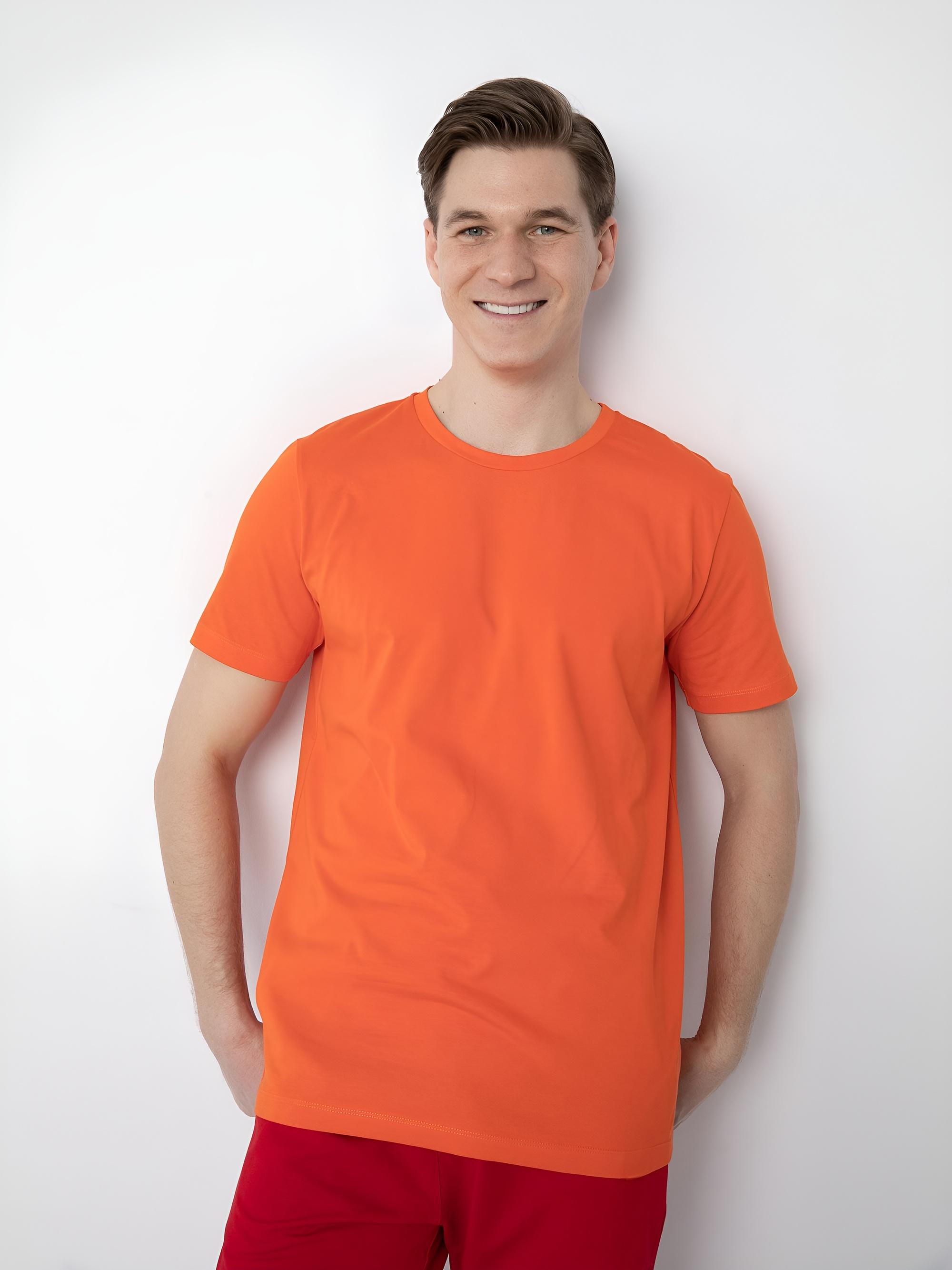Pomarańczowy T-shirt męski