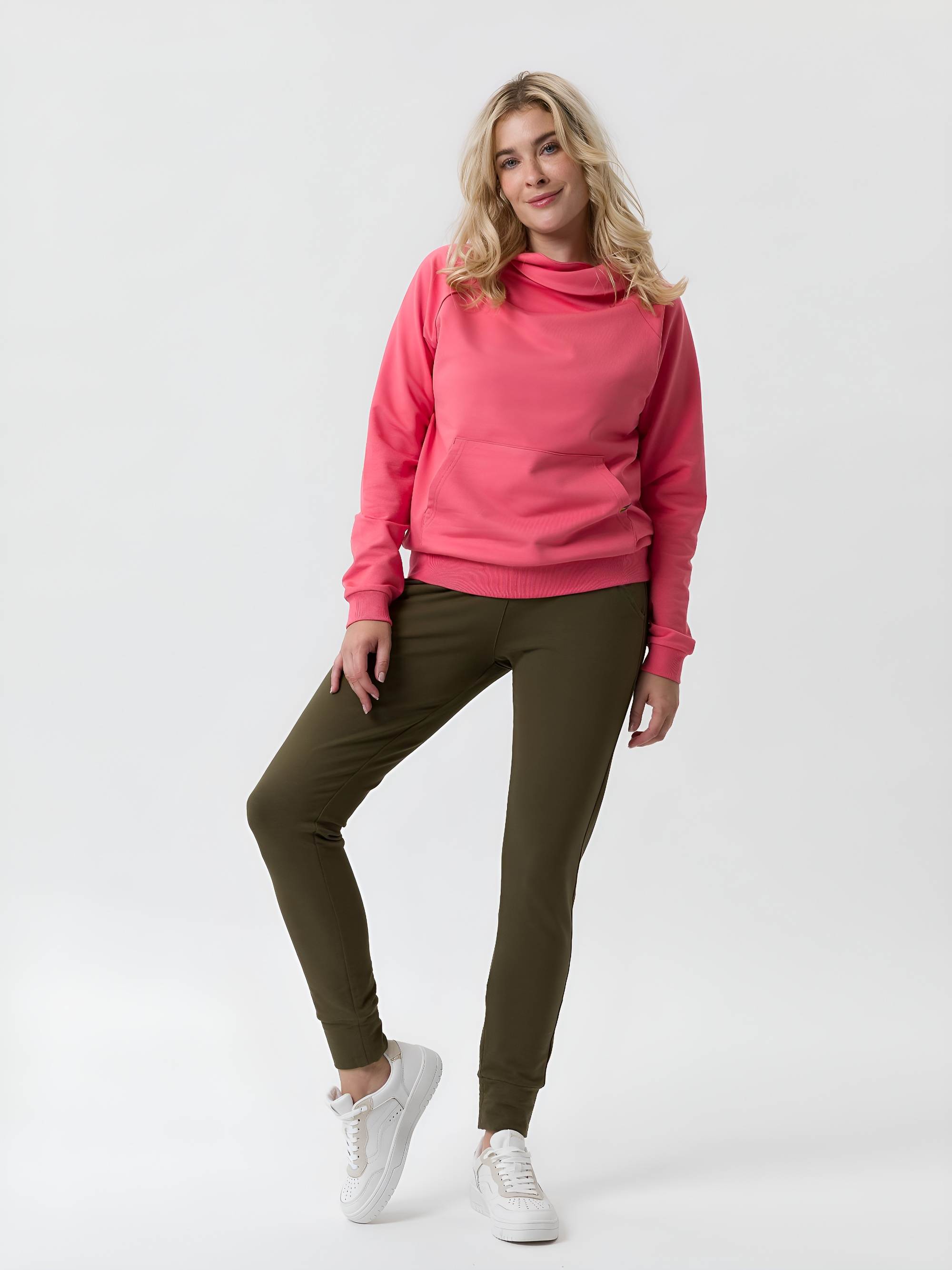 Khaki spodnie dresowe damskie