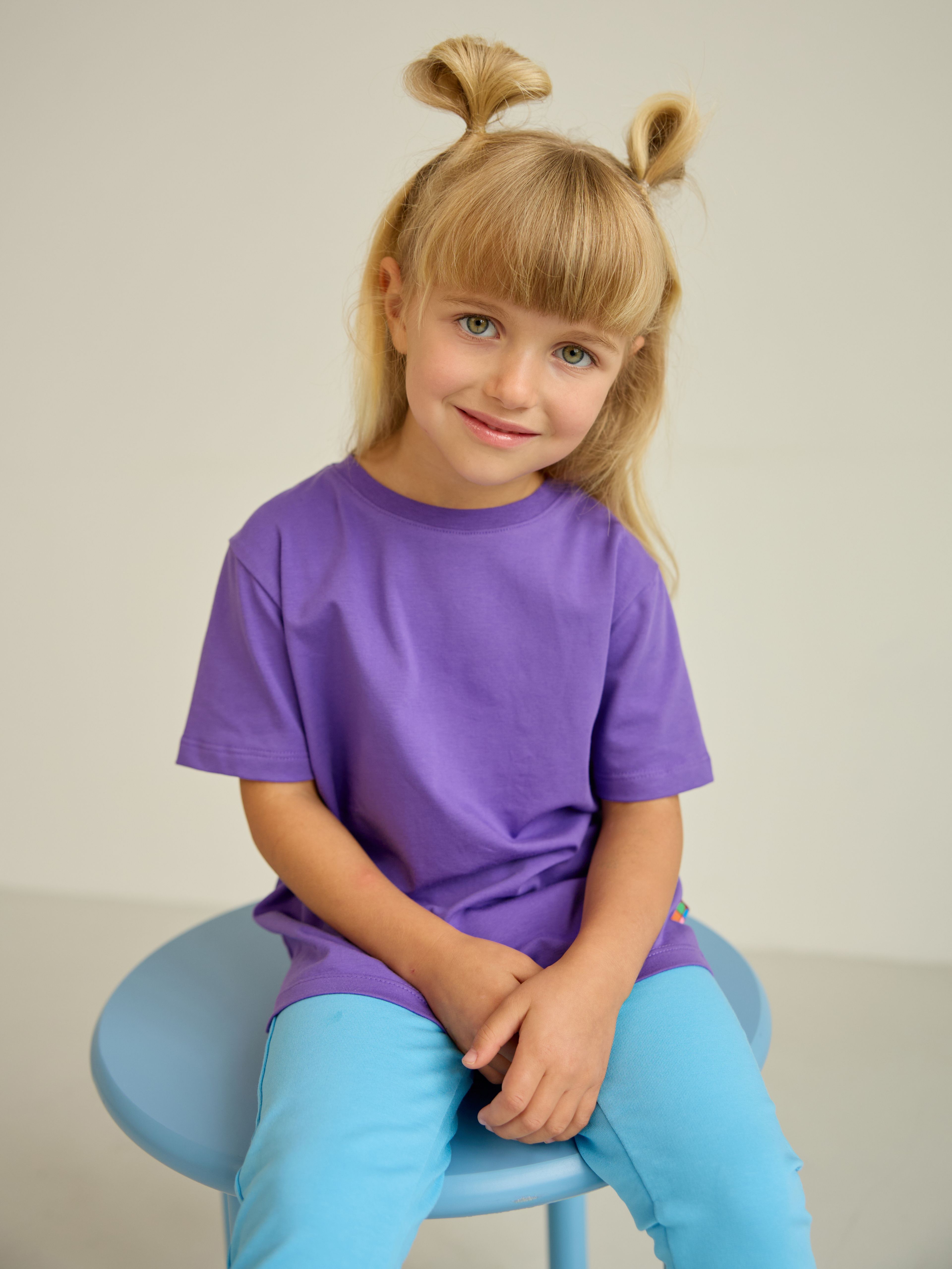 Violet Ribbed Trim T-Shirt Junior