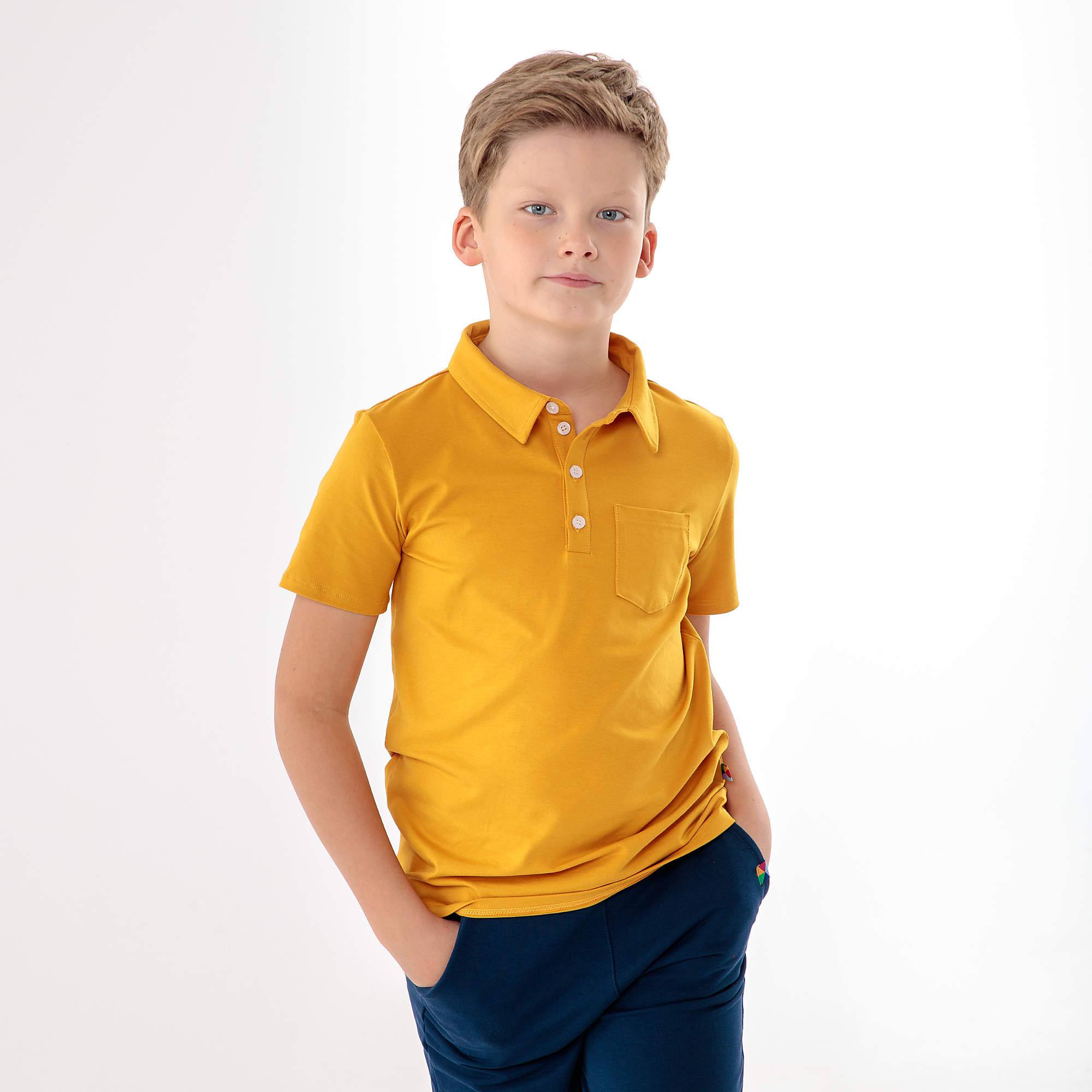 Musztardowa koszulka polo Junior