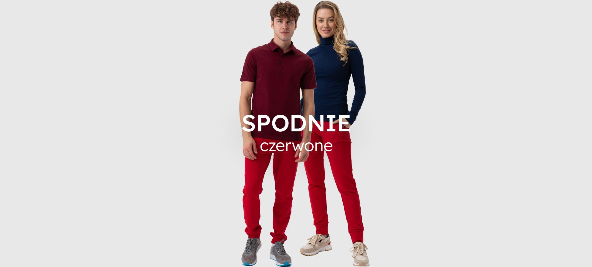 spodnie w kolorze czerwonym