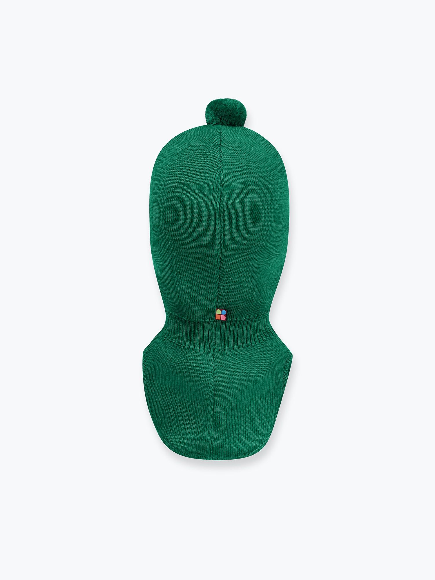 Green merino wool balaclava Baby