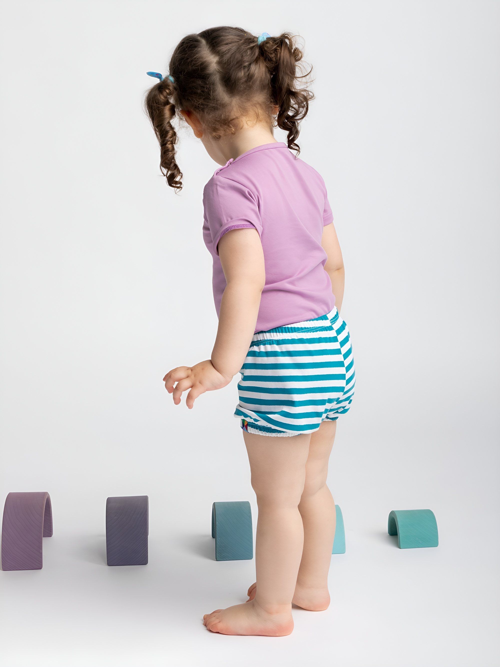 Turquoise stripes bloomers