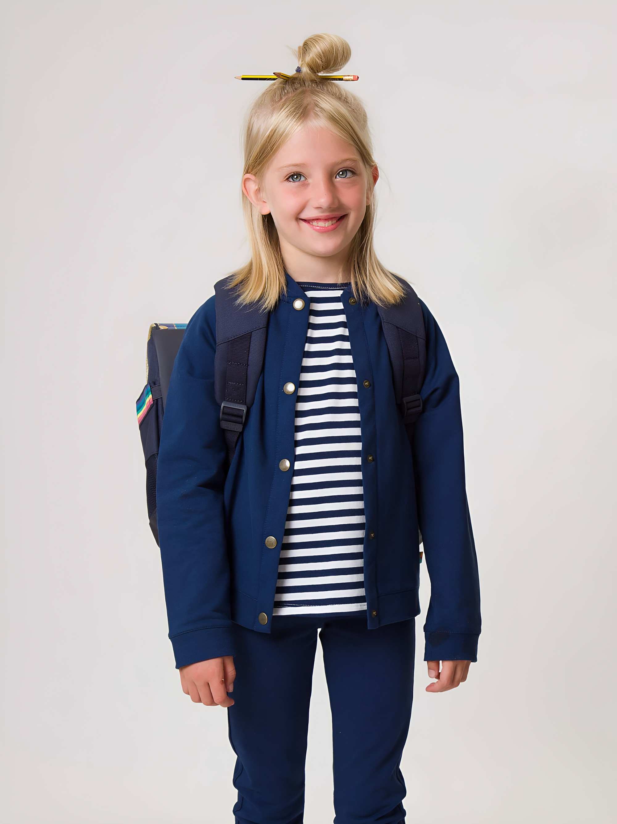 Granatowa bluza bomber
