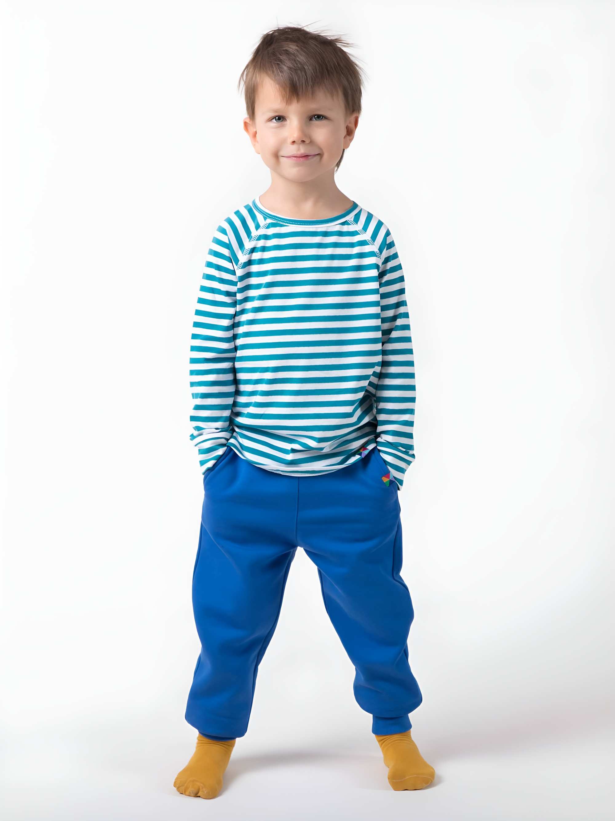 Morska koszulka z długim rękawem w paski
