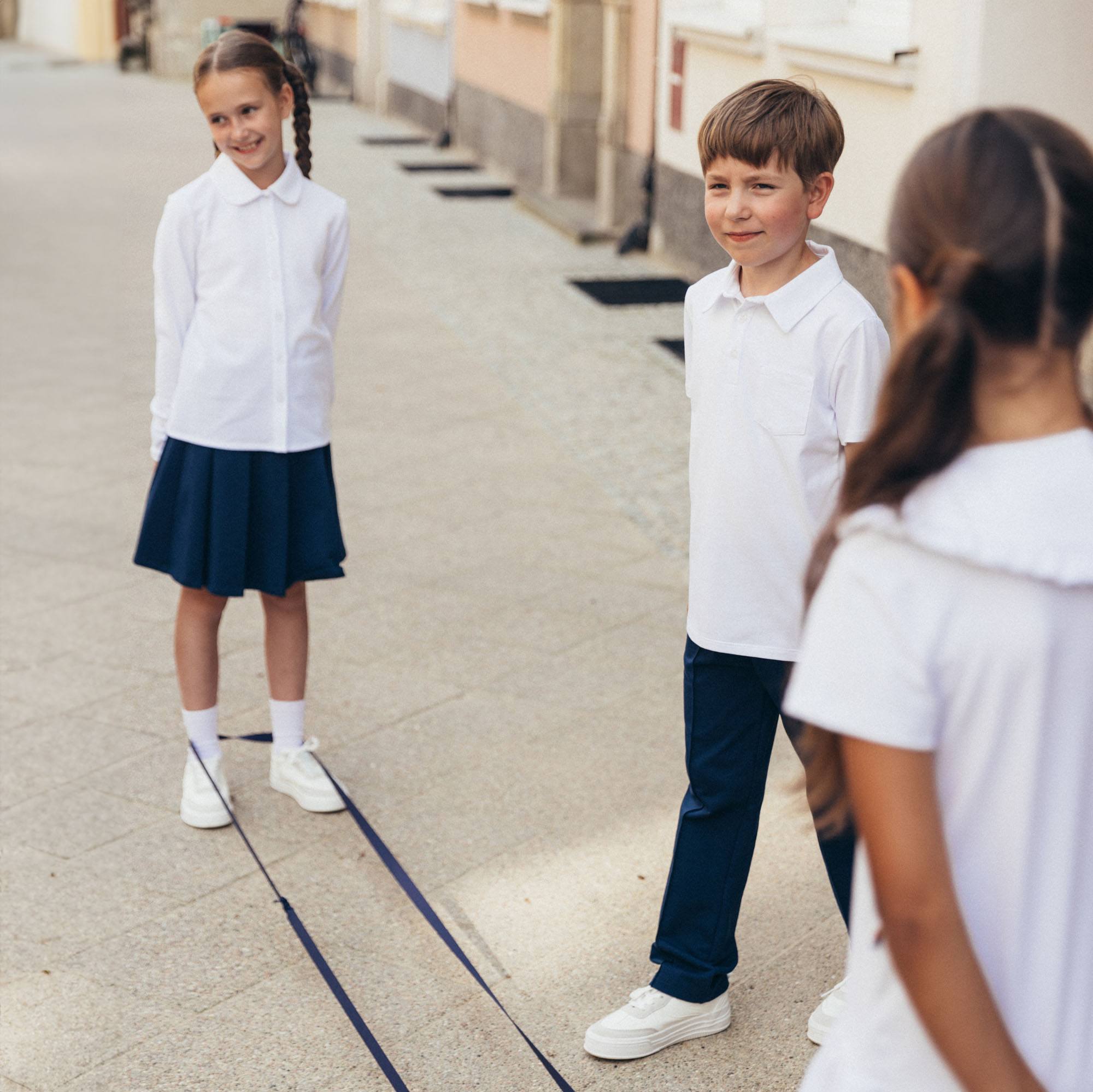 Biała koszulka polo Junior