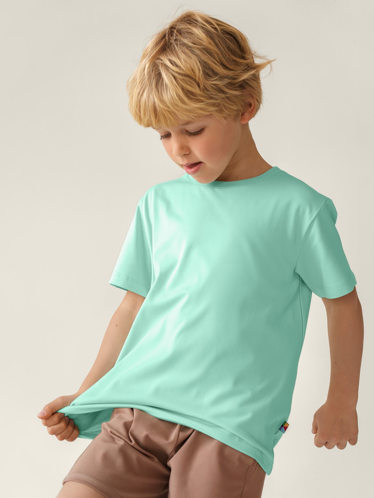 Mint Ribbed Hem T-shirt