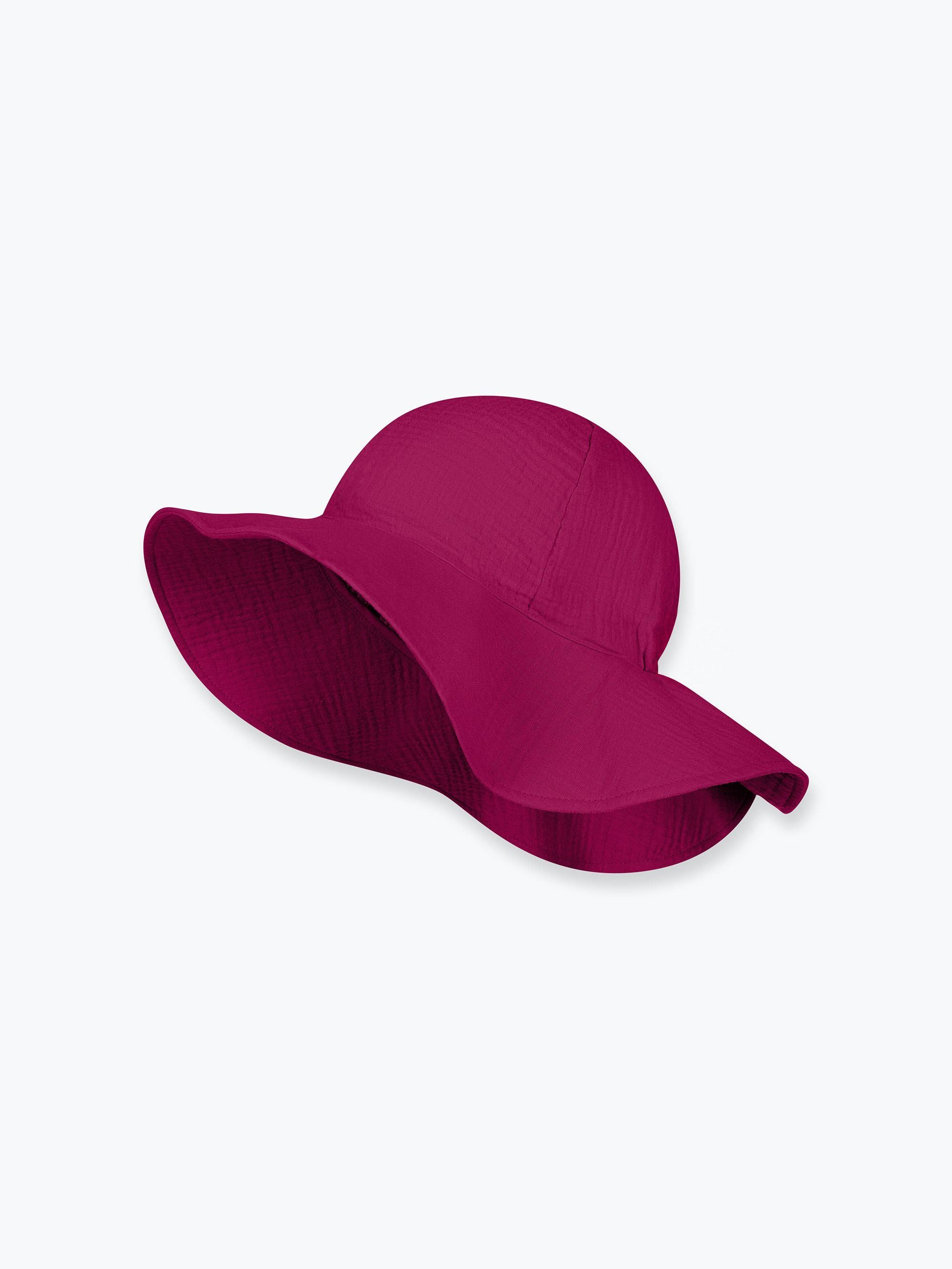 Amaranth Muslin brimmed hat Women
