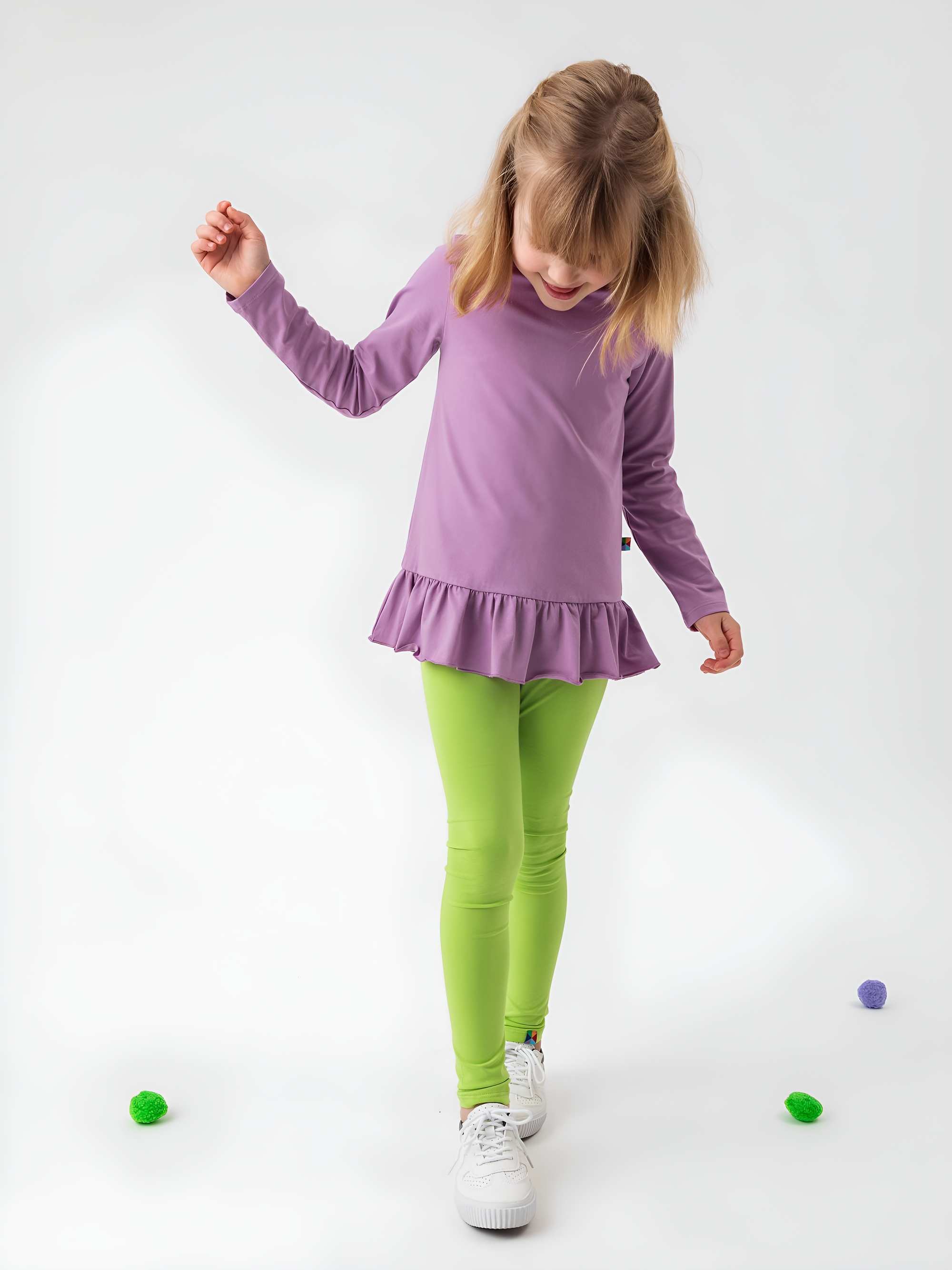 Limonkowe legginsy