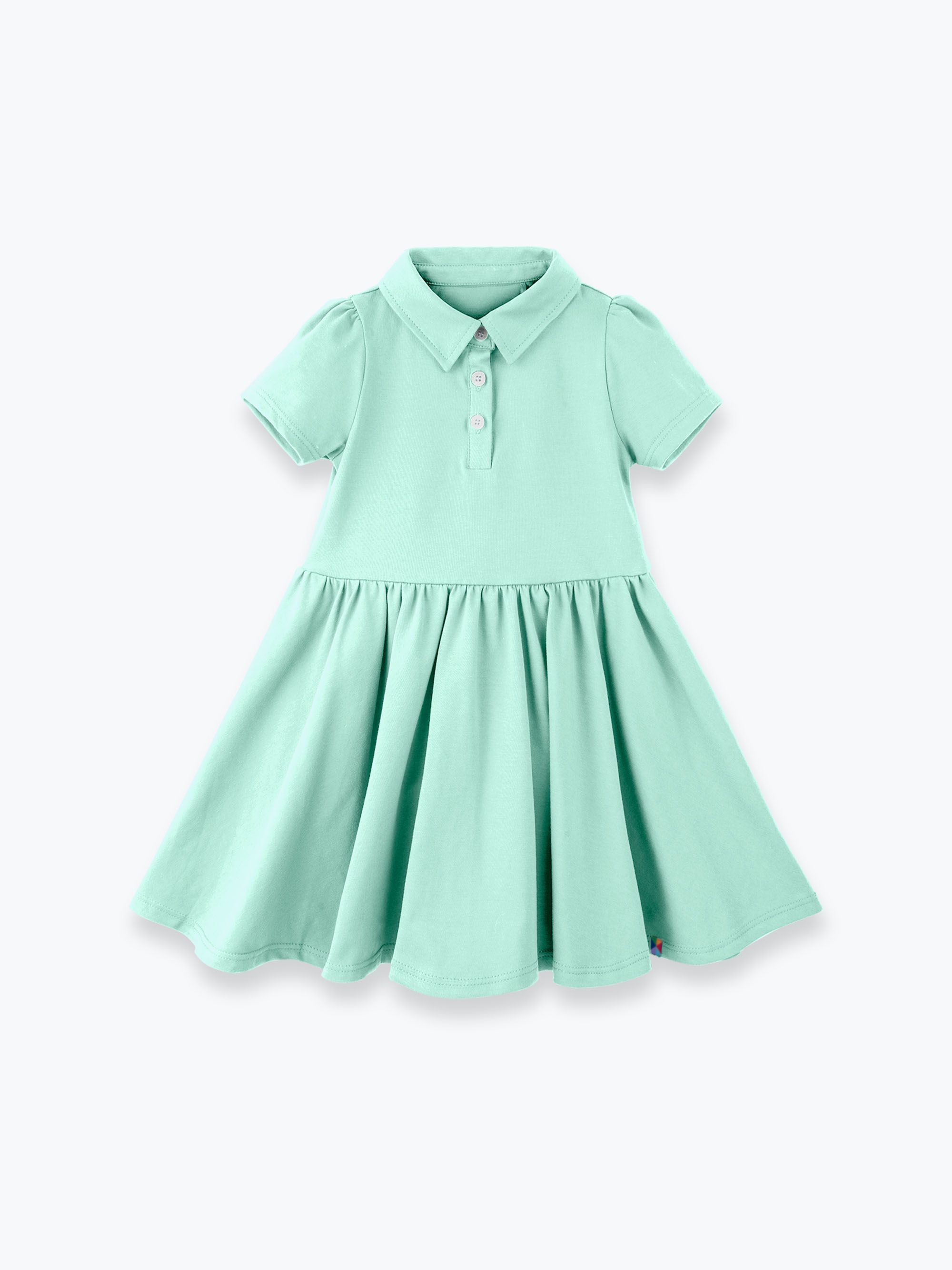 Miętowa sukienka polo