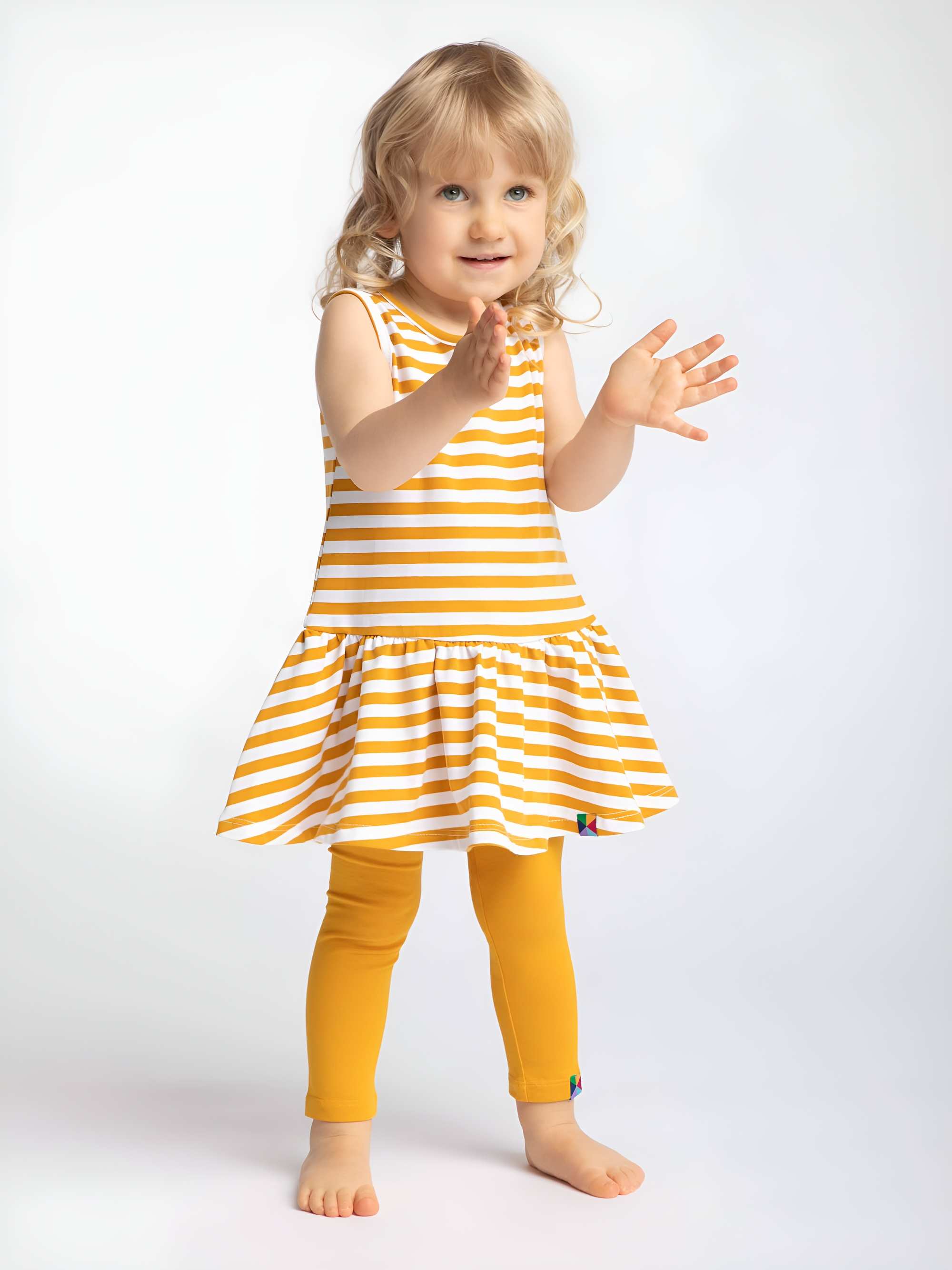 Musztardowe legginsy