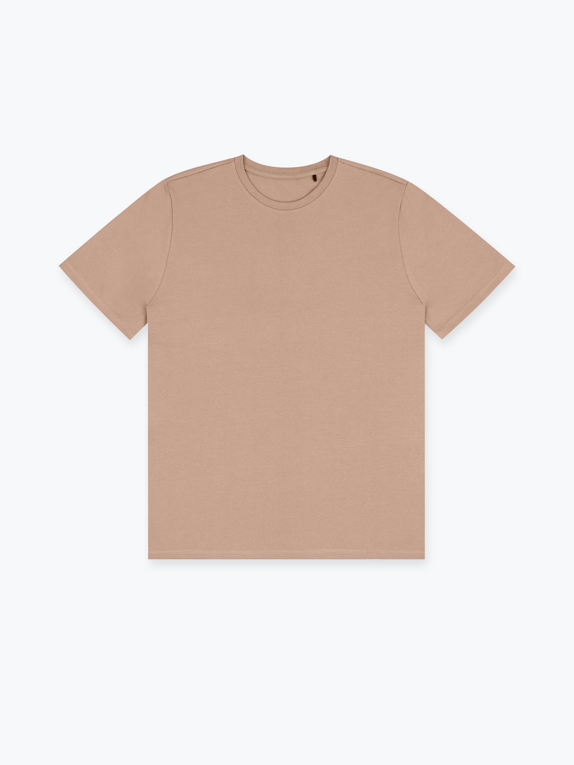 Mocha mousse Ribbed T-shirt Men