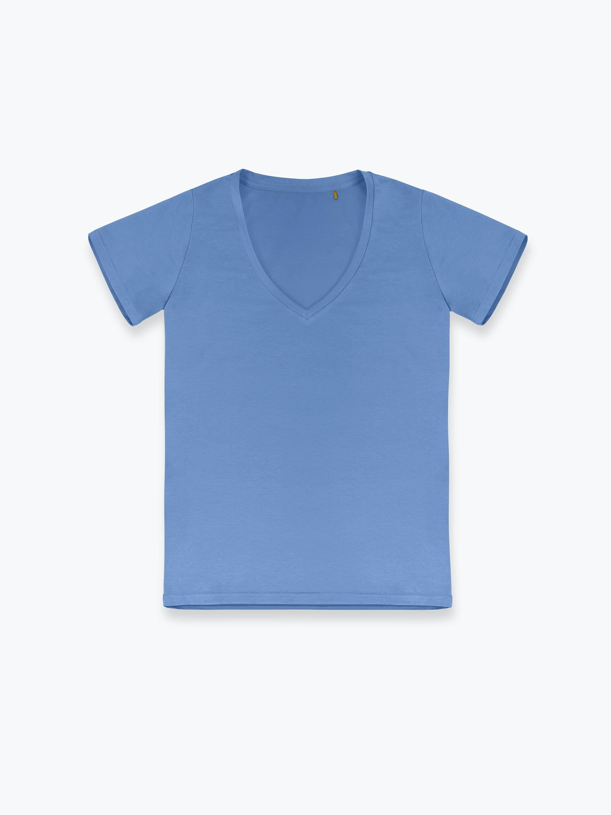 Błękitny T-shirt damski