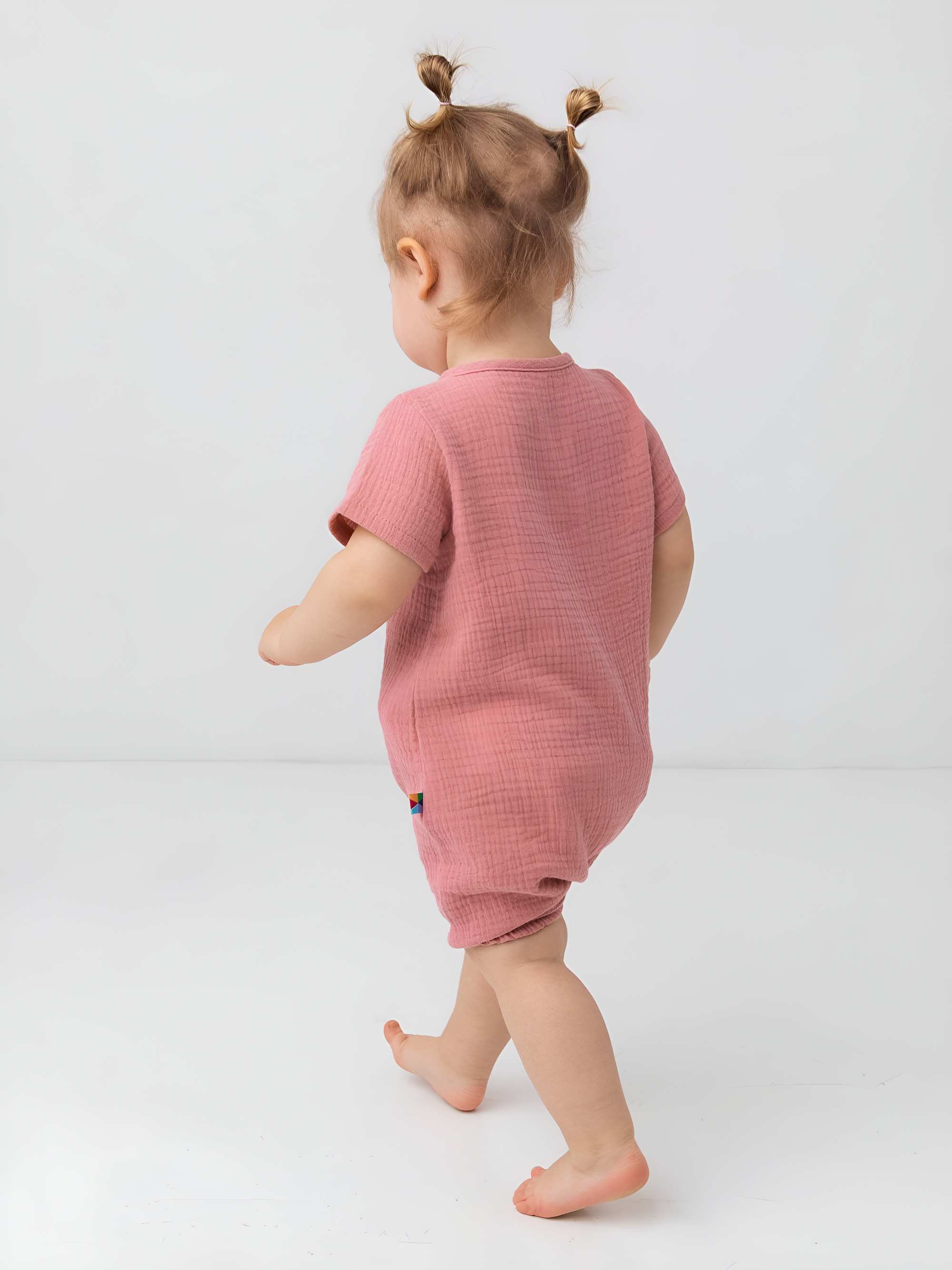 Pink muslin romper Baby