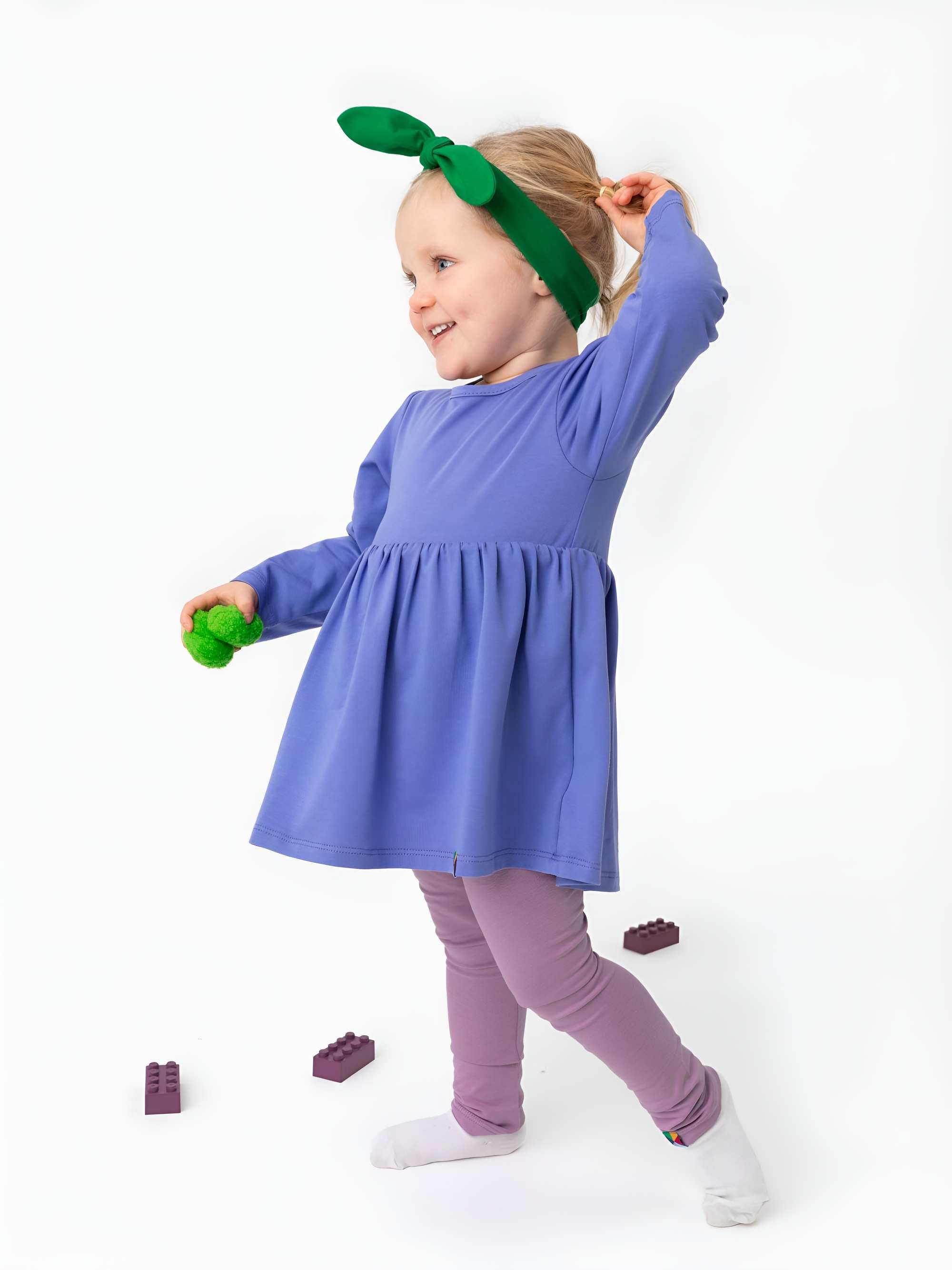 Very peri long sleeve bodysuit dress