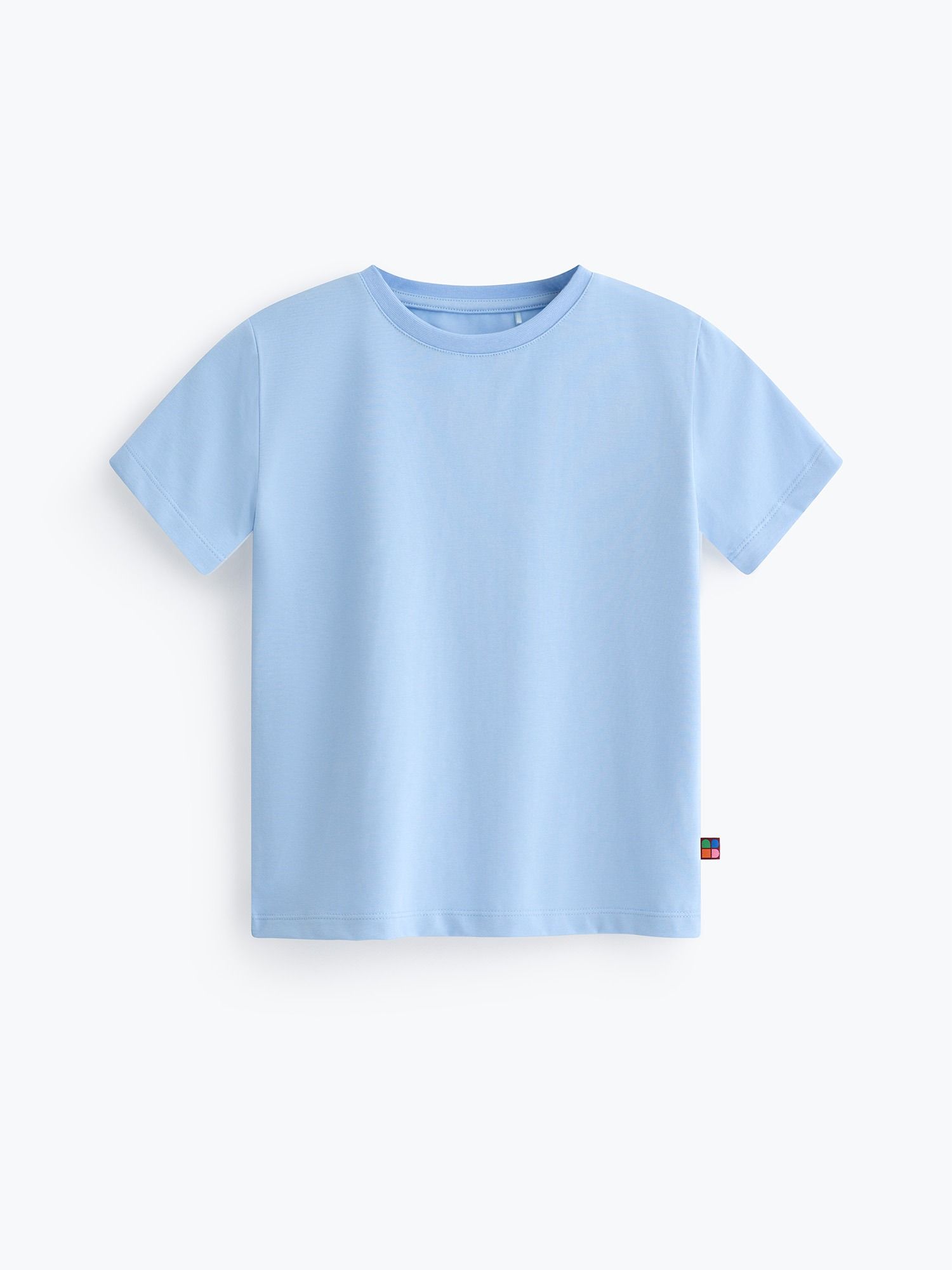 Jasnoniebieski T-shirt ze ściągaczem