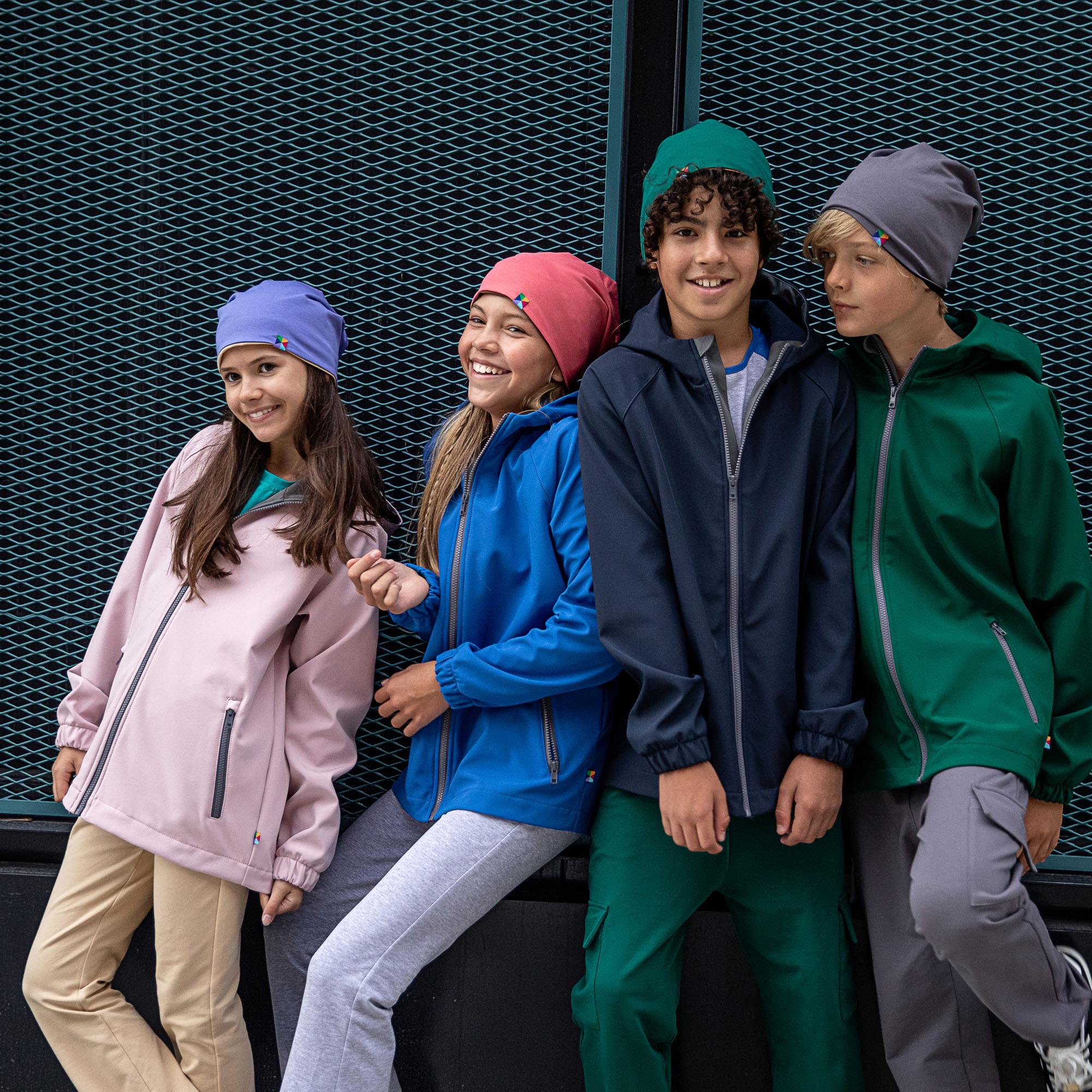 Niebieska kurtka softshell Junior