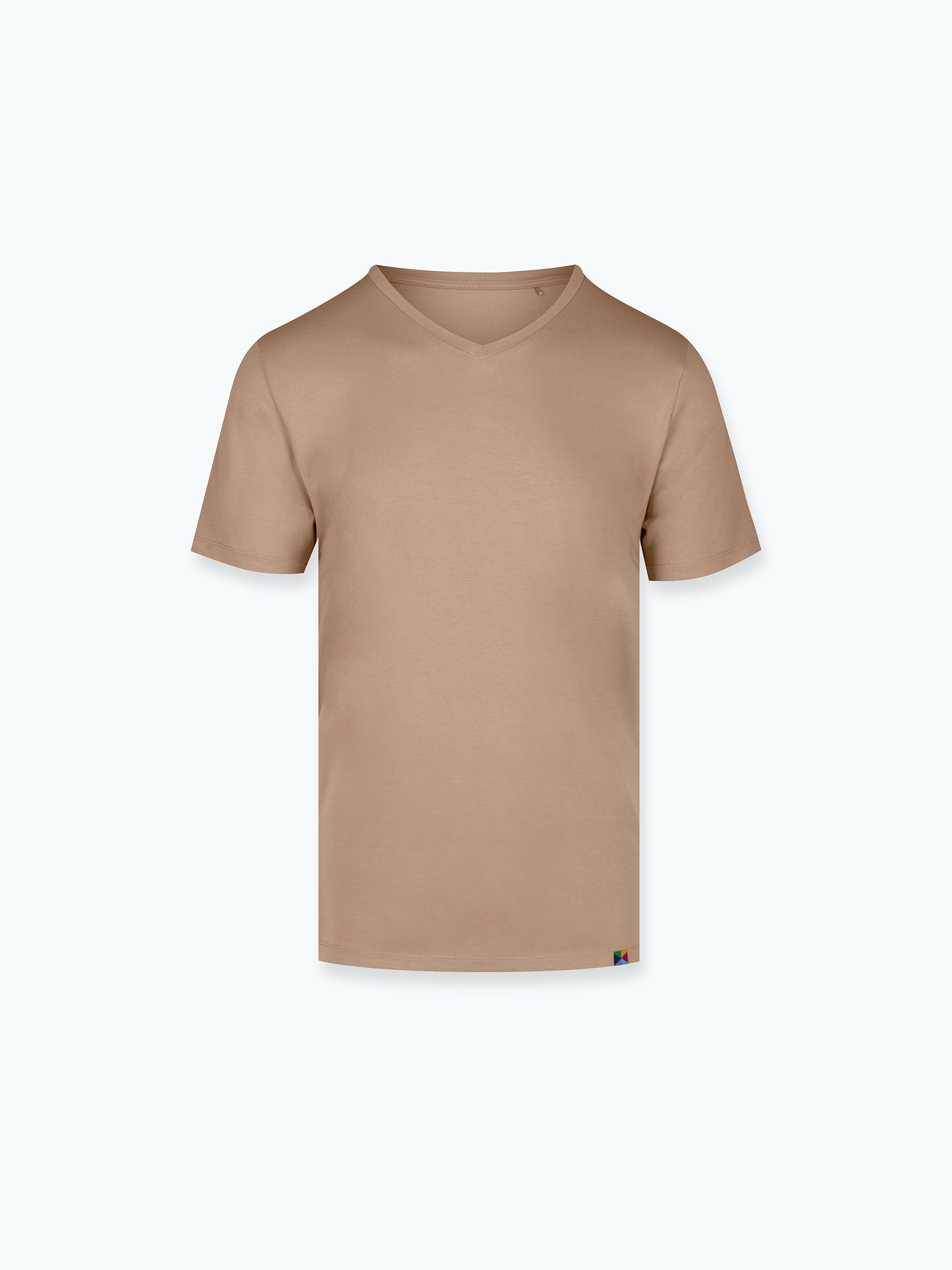 Mocha mousse T-shirt w serek męski