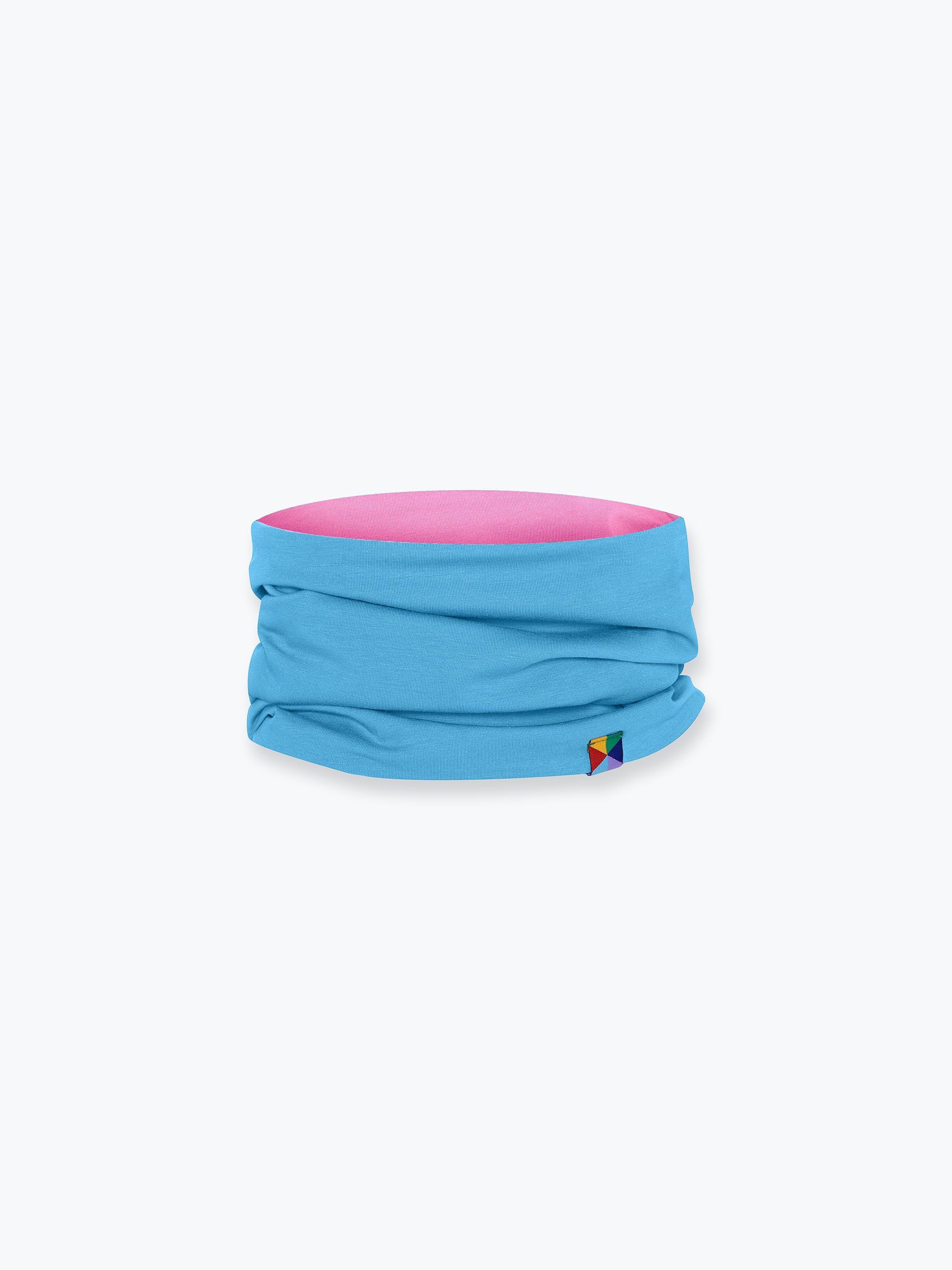 Pastel pink - pastel blue reversible neck warmer