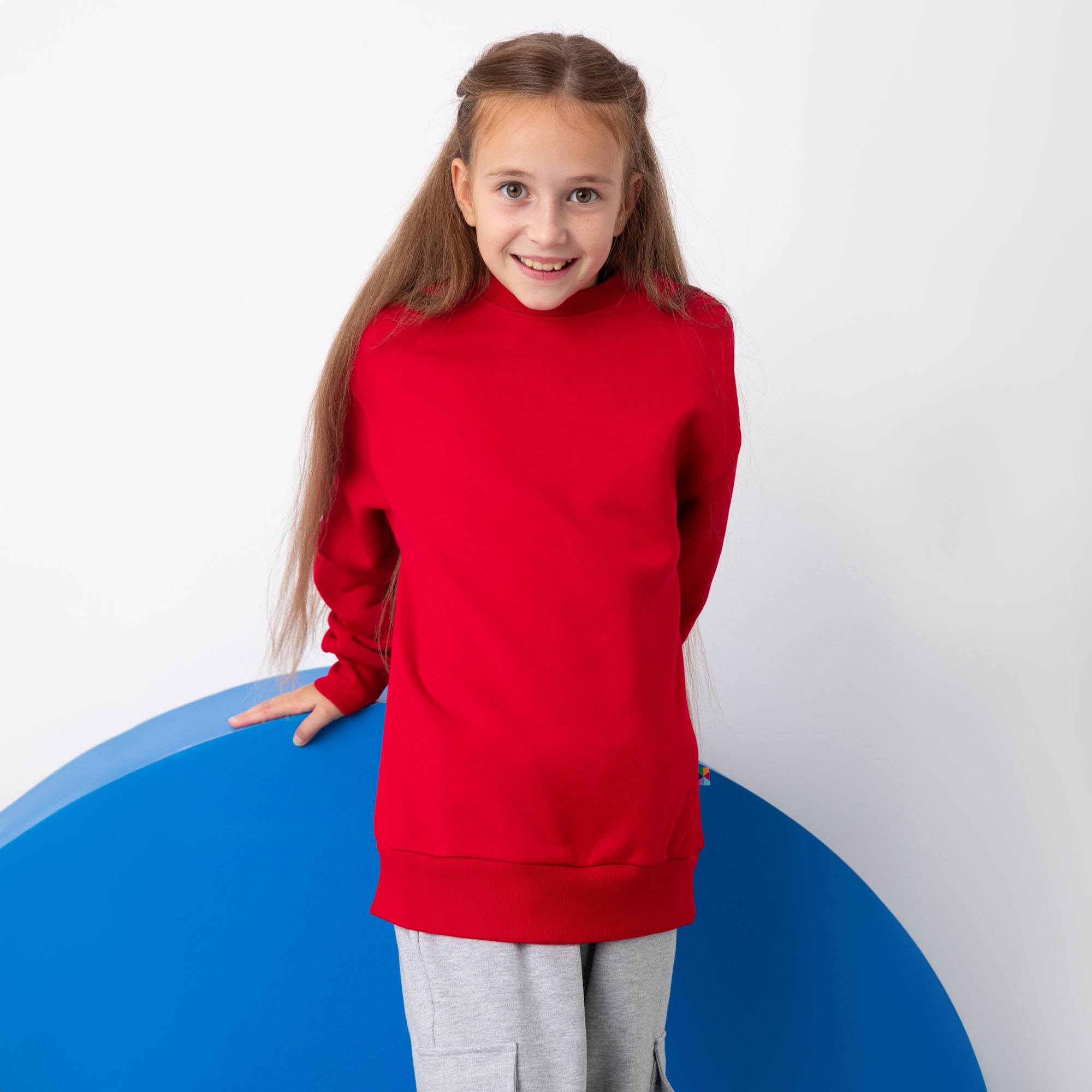 Czerwona bluza dresowa ocieplana