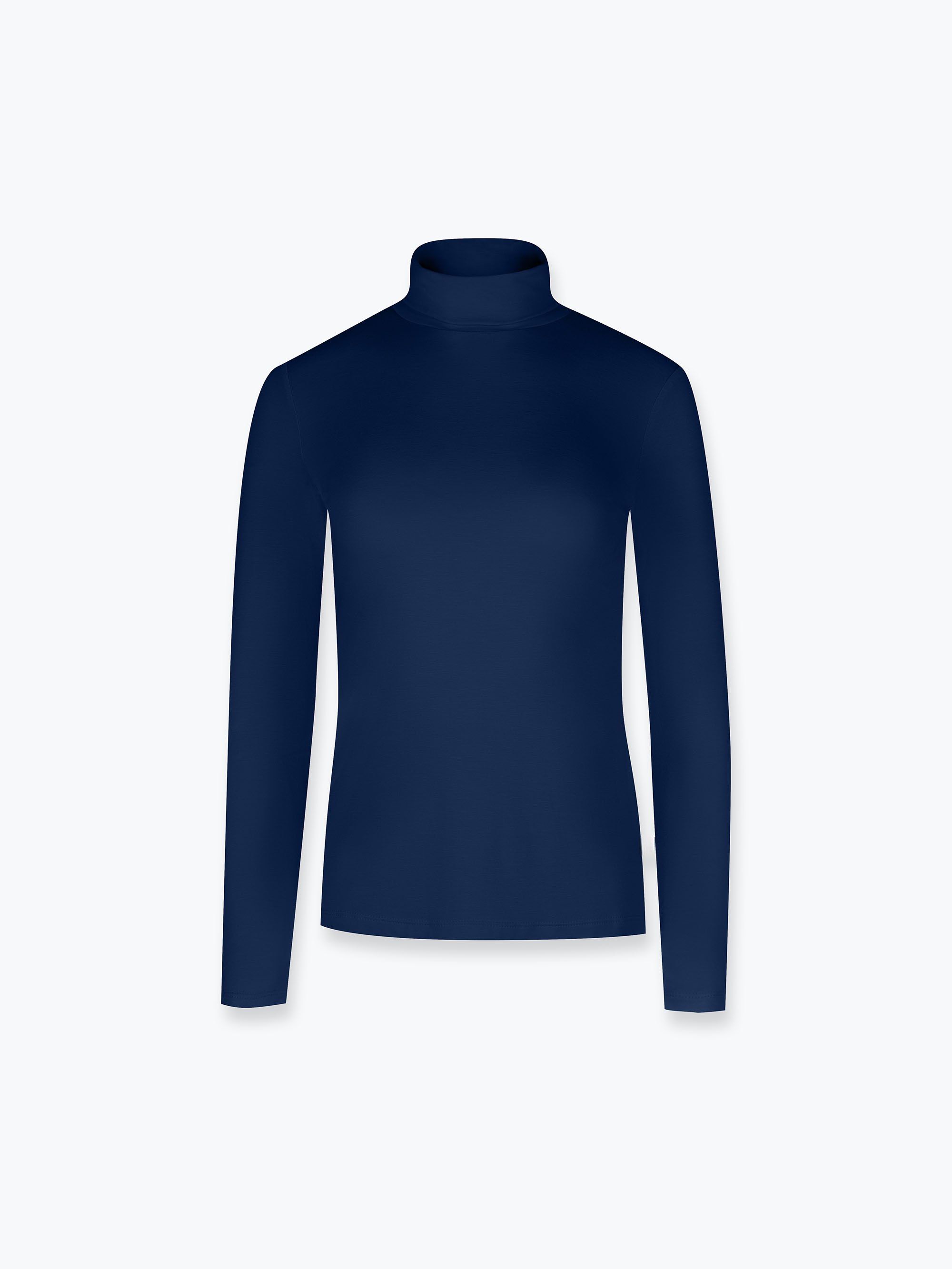 Granatowy golf z wiskozy damski