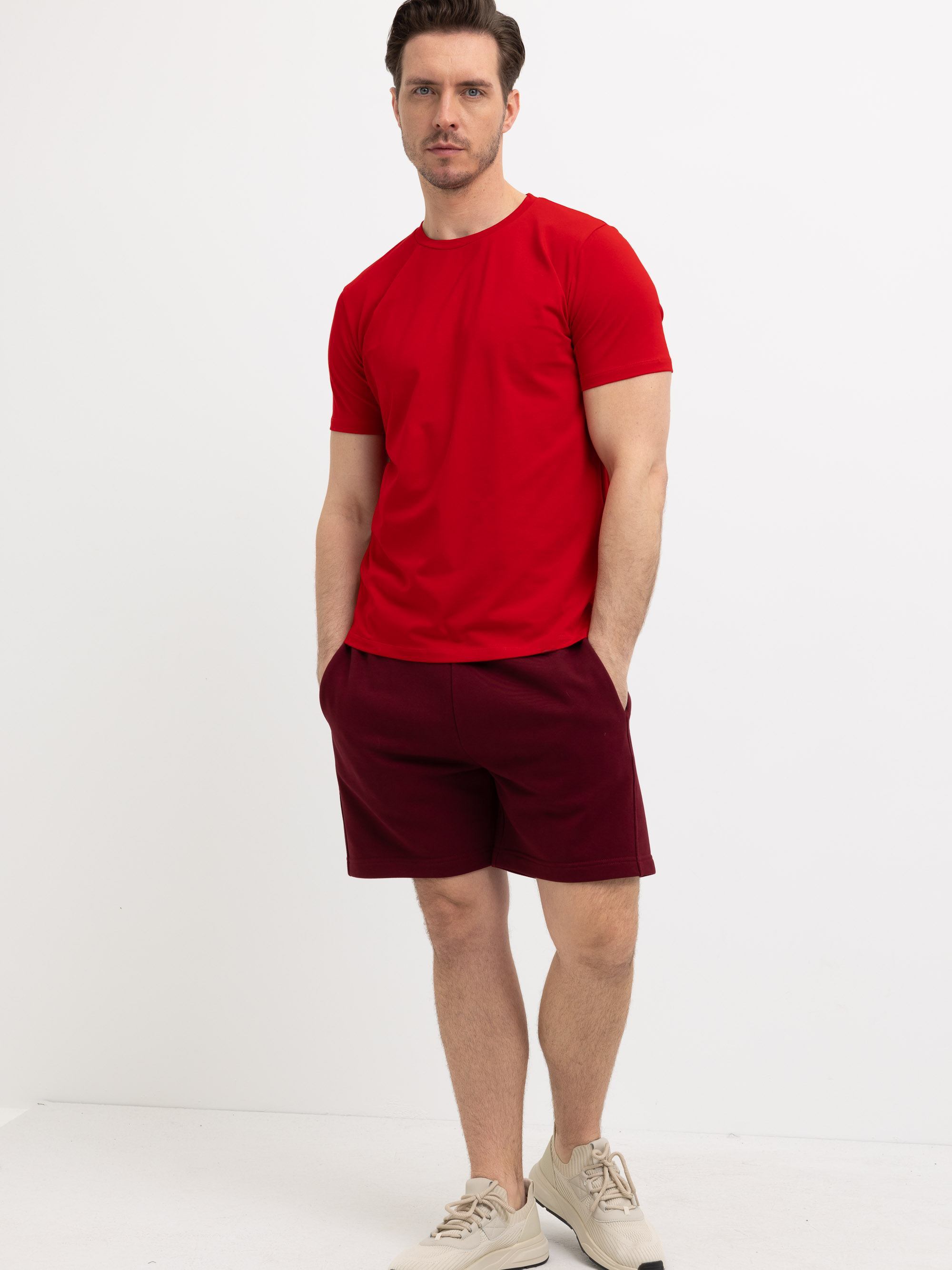 Czerwony T-shirt męski
