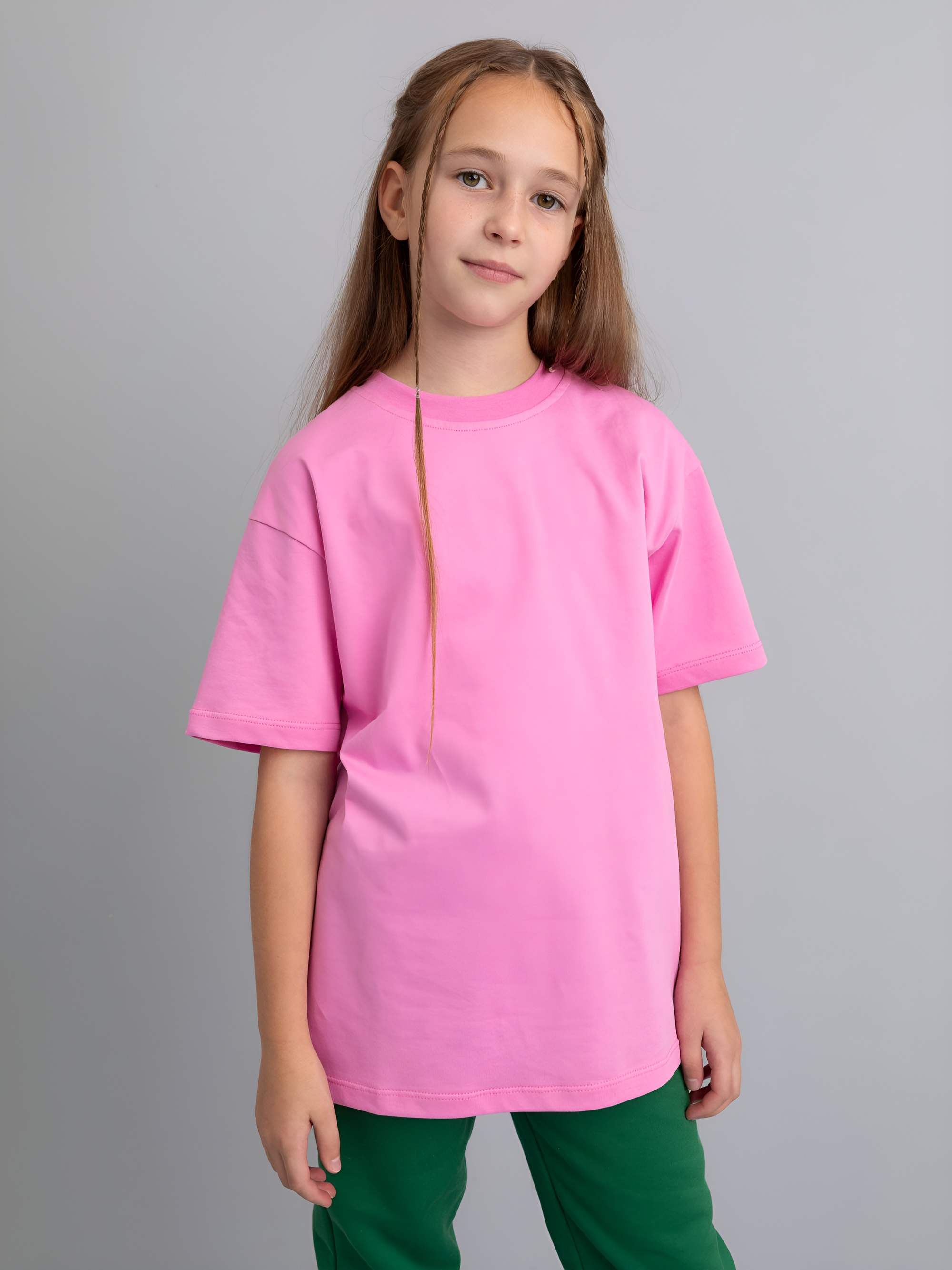 Pasteloworóżówy T-shirt oversize